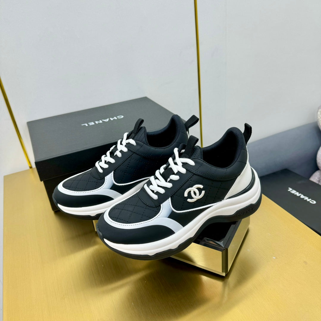 CC 26s Metallic Casual Sneakers Black Mesh Leather 981385