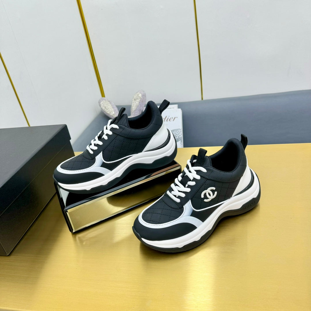 CC 26s Metallic Casual Sneakers Black Mesh Leather 981385