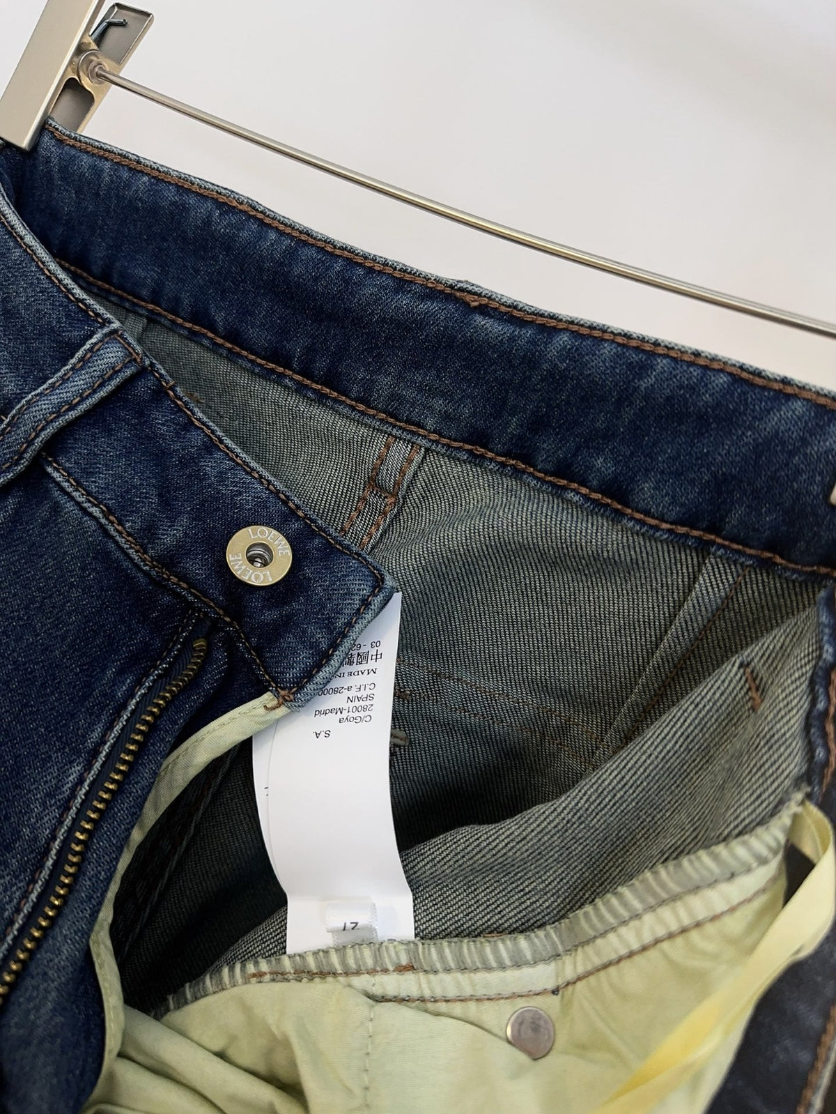 Loewe 26s Jeans Wide-Leg Dark Blue Denim 429853
