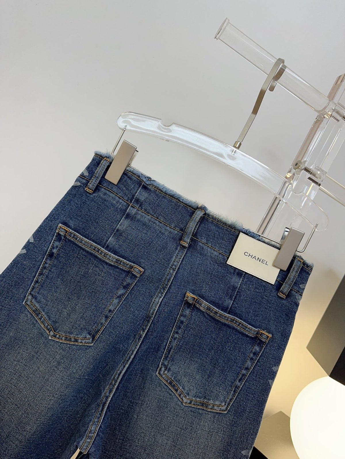 CC 26s Jeans Logo-Side Wide-Leg Blue Denim 429839