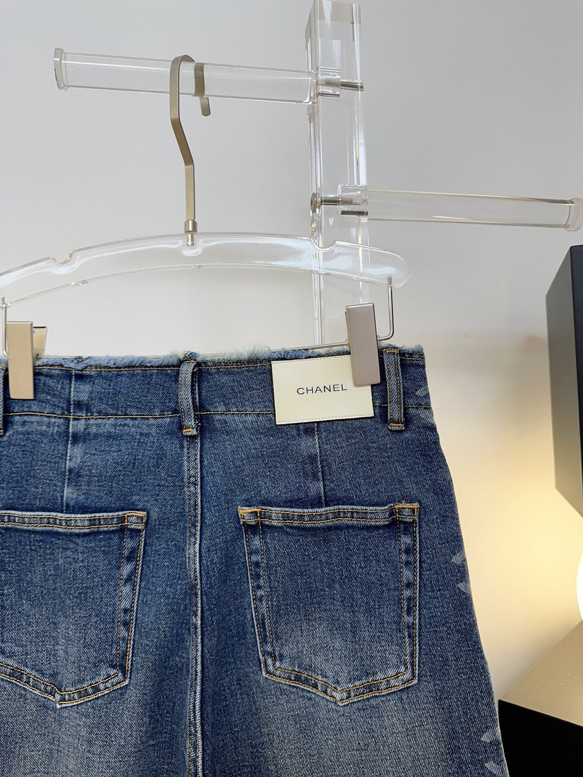 CC 26s Jeans Logo-Side Wide-Leg Blue Denim 429839