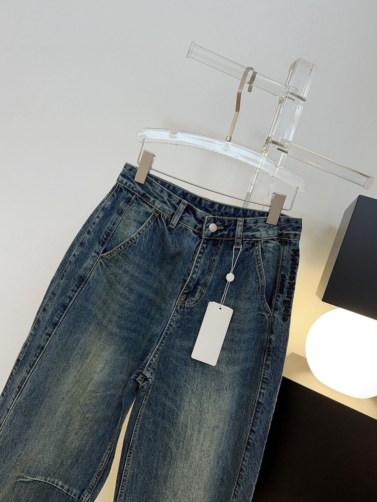 Maison Margiela 26s Jeans Knee-Cut Wide-Leg Blue Denim 429831