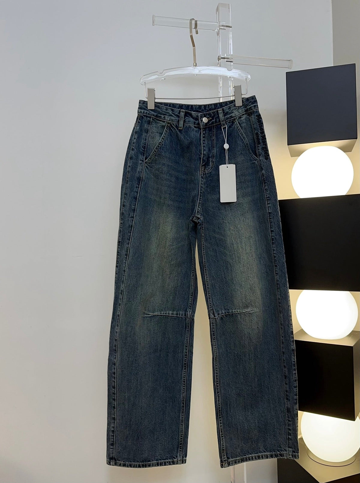 Maison Margiela 26s Jeans Knee-Cut Wide-Leg Blue Denim 429831