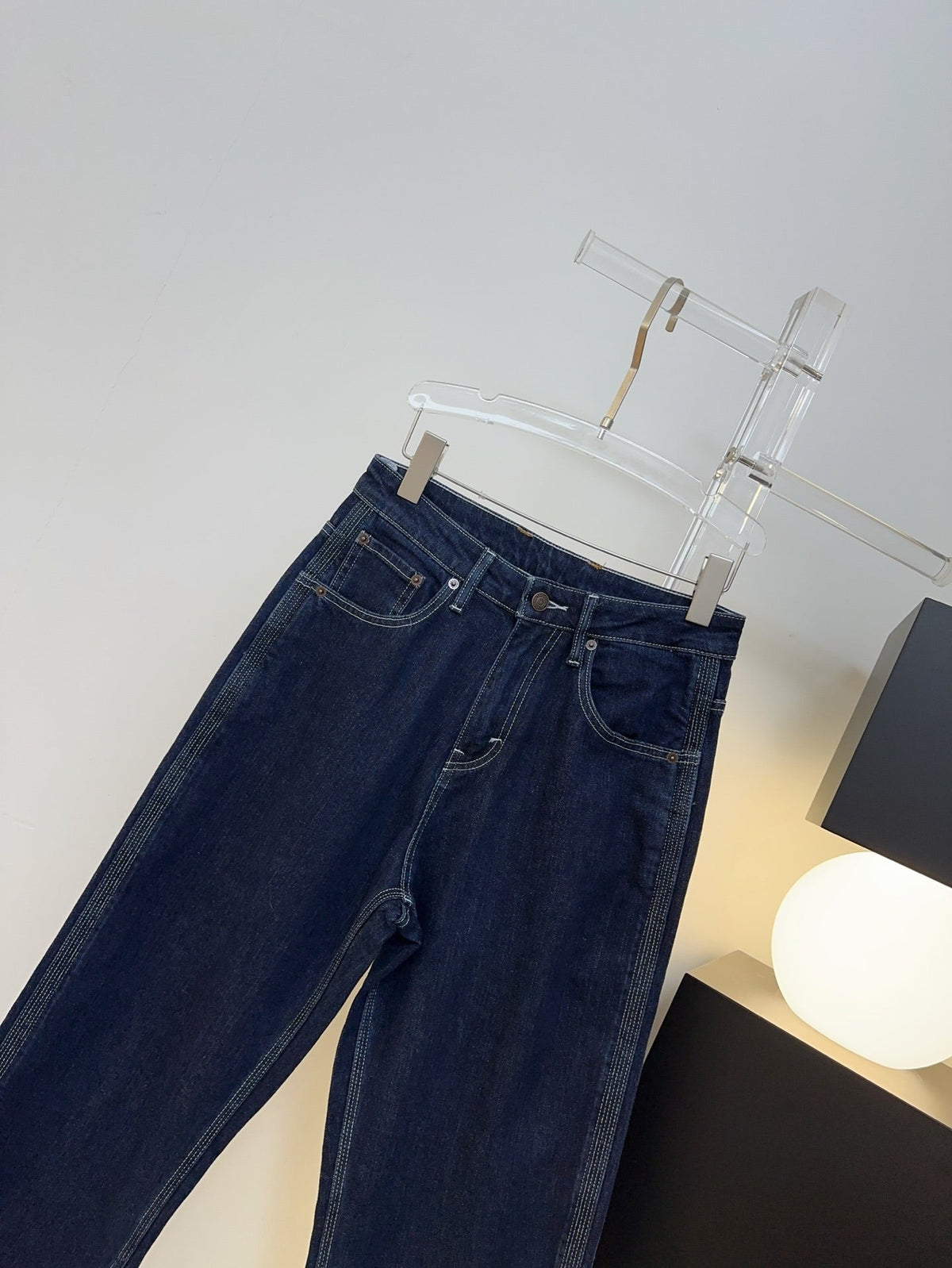 Celine 26s Jeans Wide-Leg Dark Blue Denim 429828