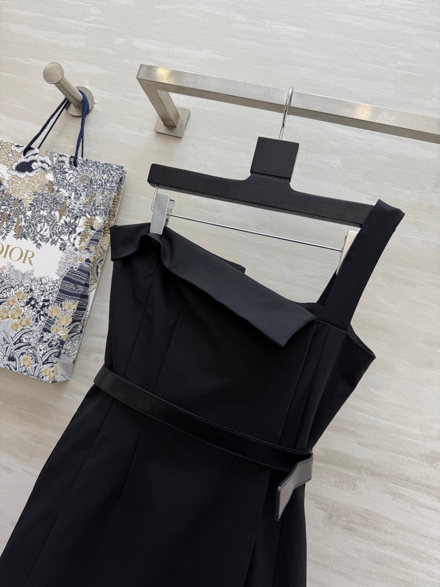 CD 25 One-shoulder Suspender Tube Top Dress Black Cotton