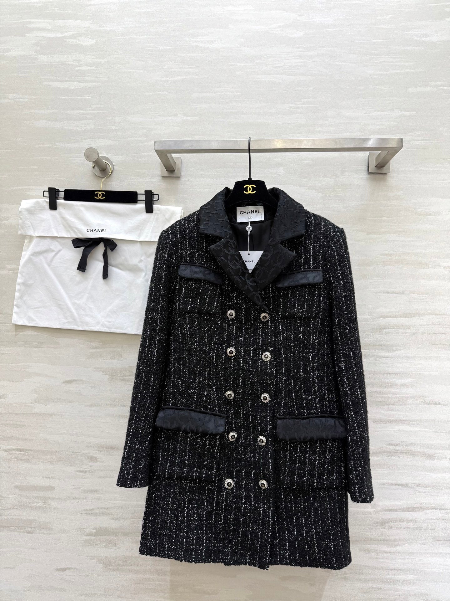 CC Jacket Black Silver Blend Tweed 344806