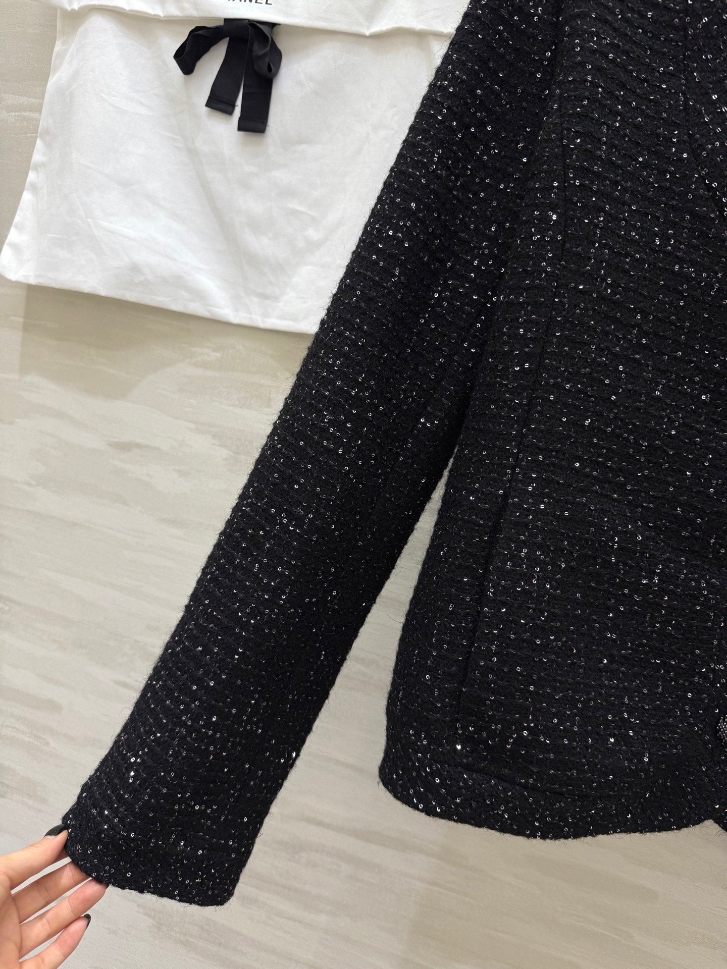CC 26s Jacket Black Sparkling Sequined Tweed 352318