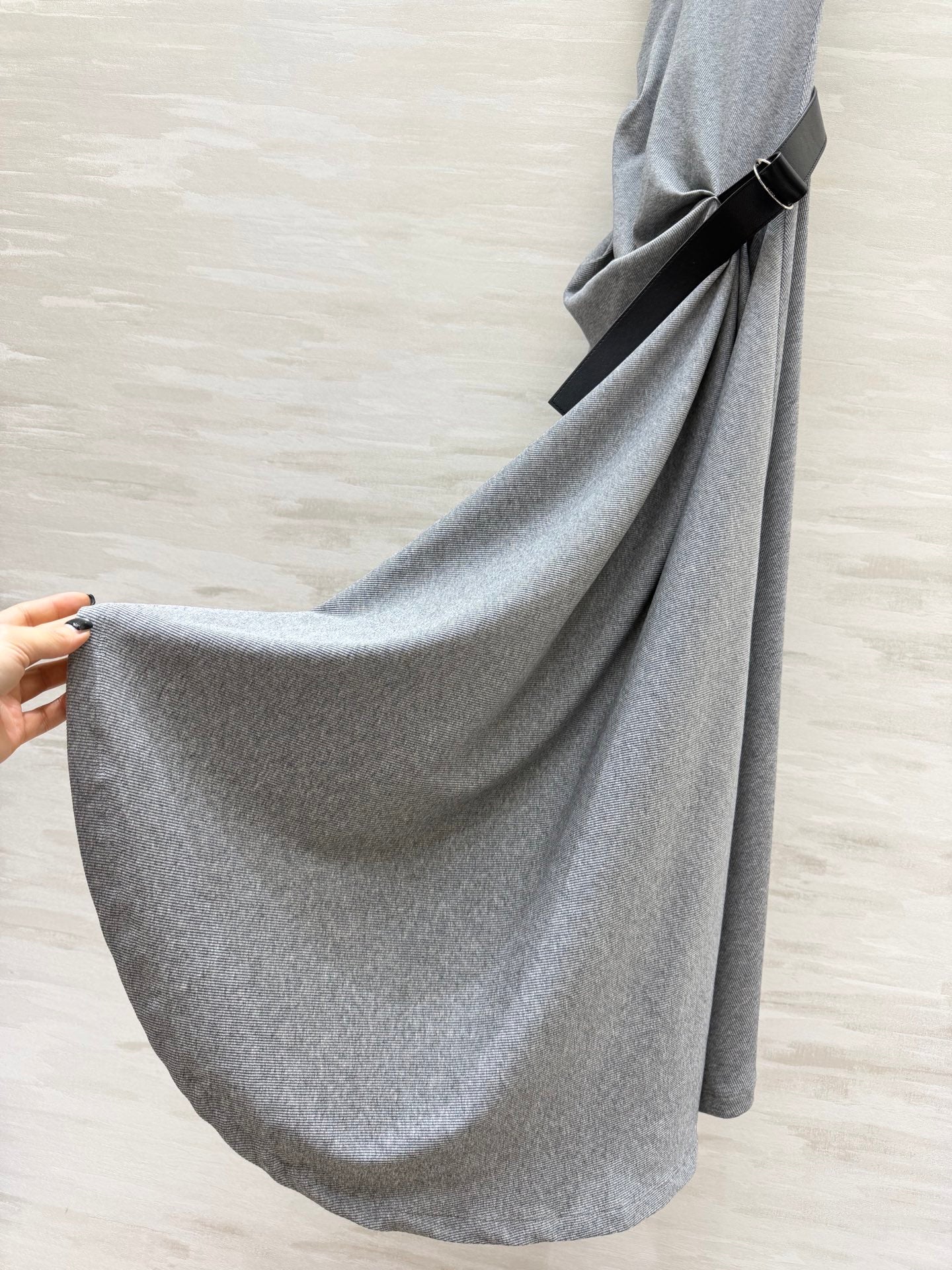 Loewe 26s Tank Dress With Belt Grey Cotton 363671