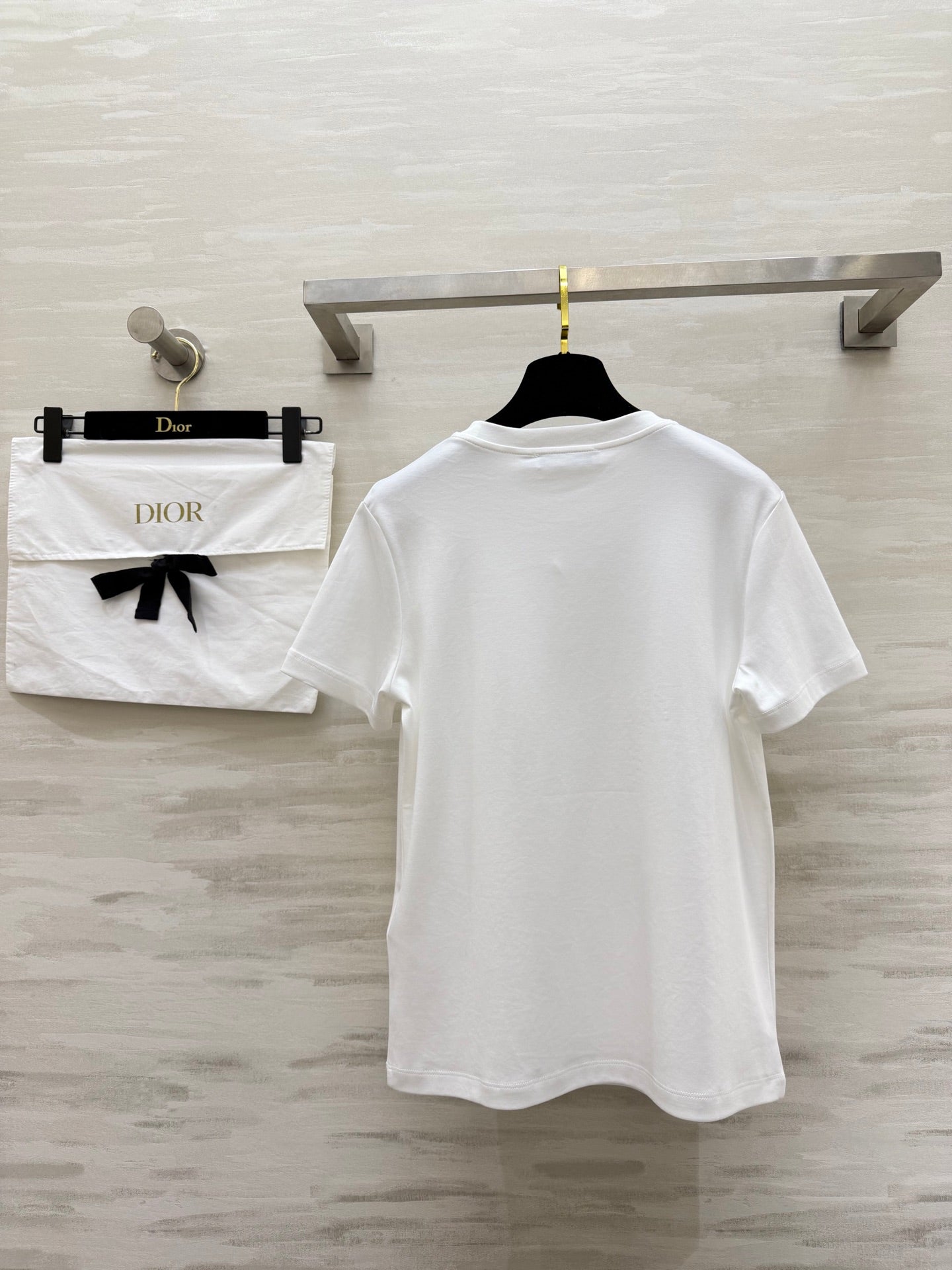 CD 26s T-shirt 3D Hand-Beaded White Cotton 363655