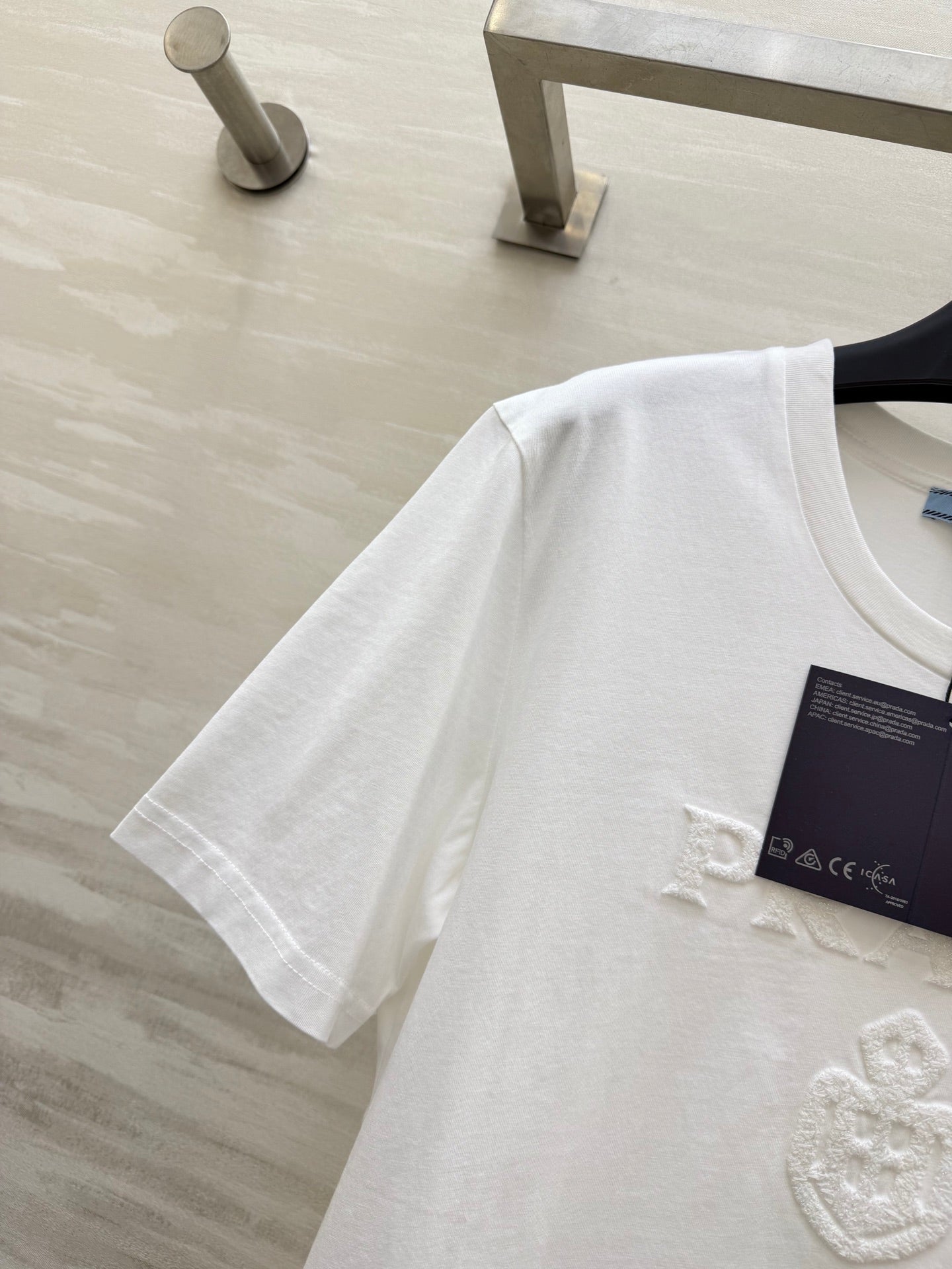 Prada 26s Short-Sleeve T-Shirt White Cotton 363645