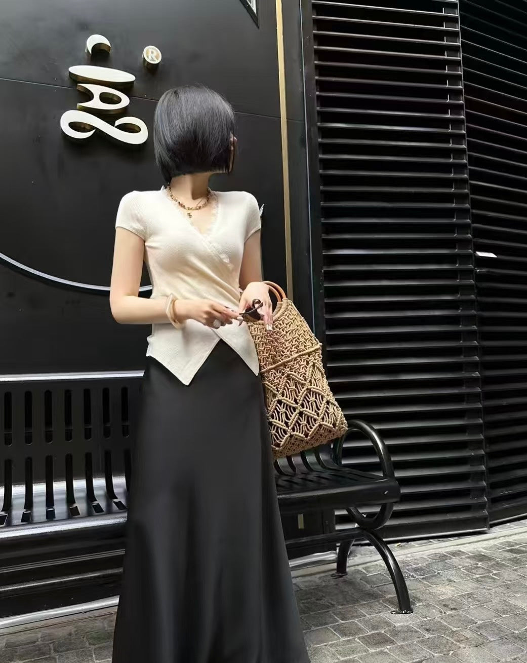 CD 26s Cross-Over Top White Wool 363569