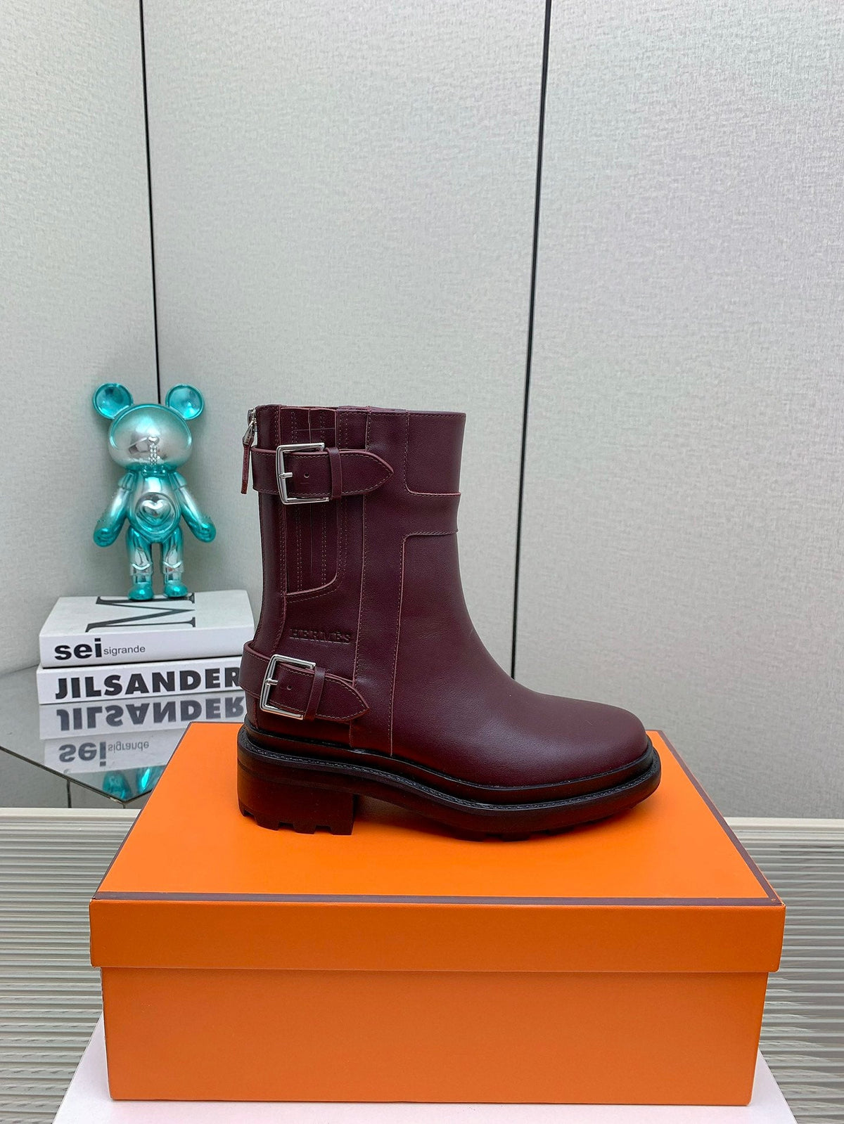 HM 26s Jaime Ankle Boots Burgundy Leather 160385
