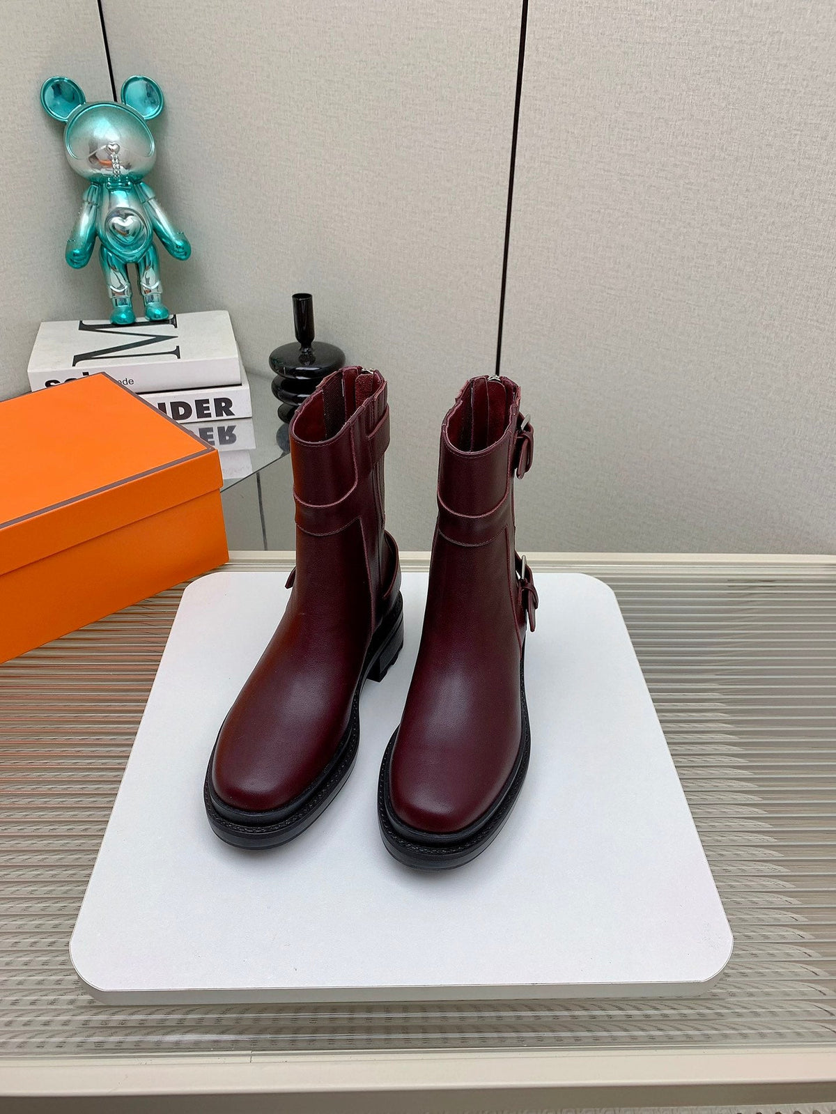 HM 26s Jaime Ankle Boots Burgundy Leather 160385