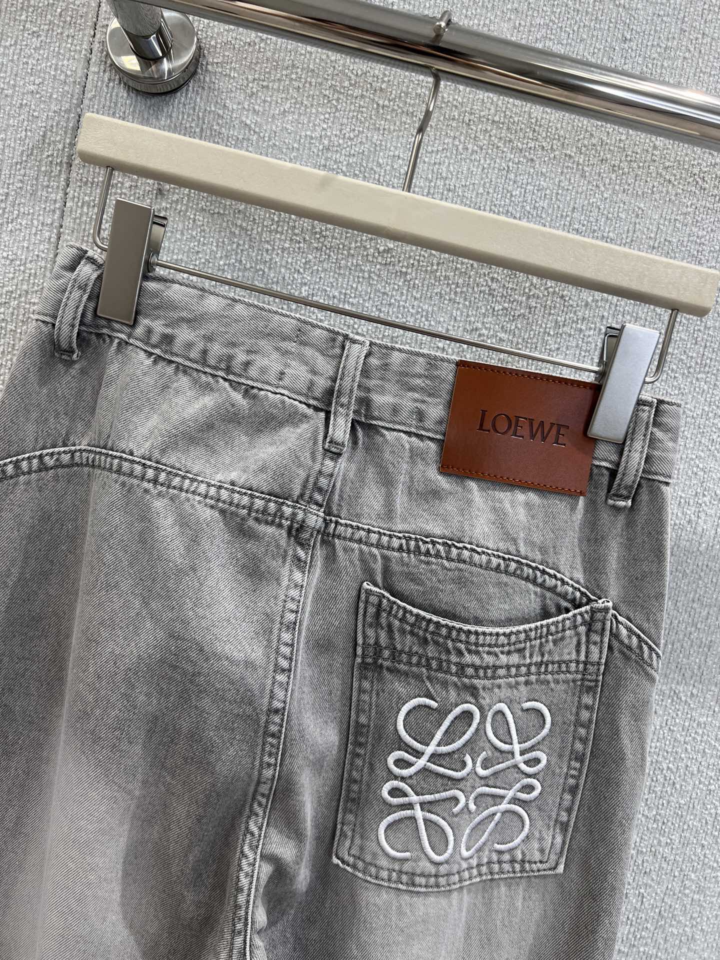 Loewe 25 Pant Gray Cotton 223219