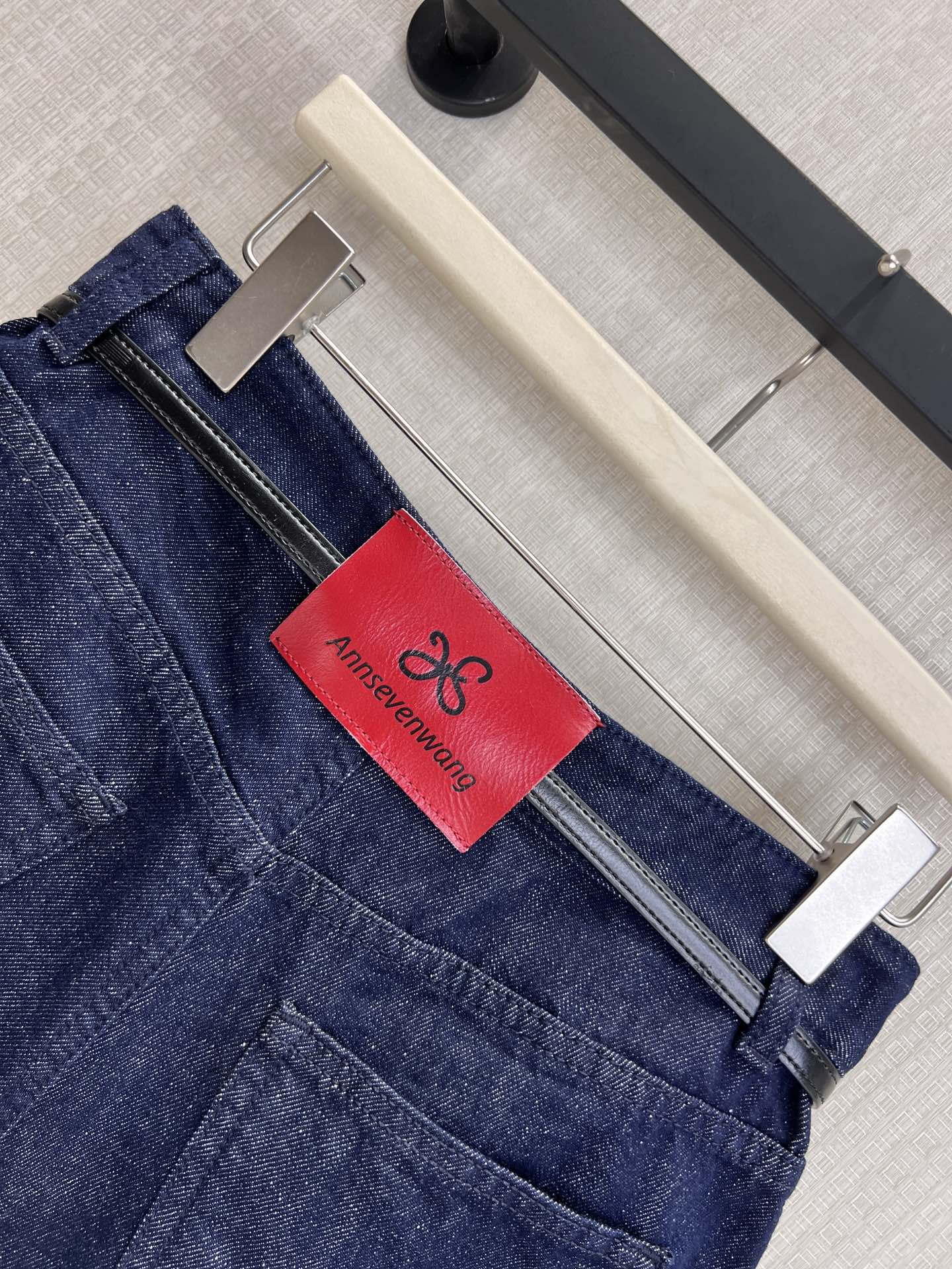 Annsevenwang Short Blue Denim 370107