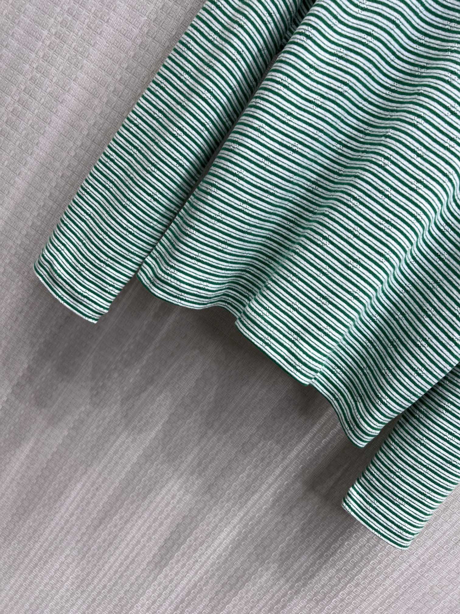 Miu 26s T-shirt Long-Sleeved Teal Green Cotton 370135