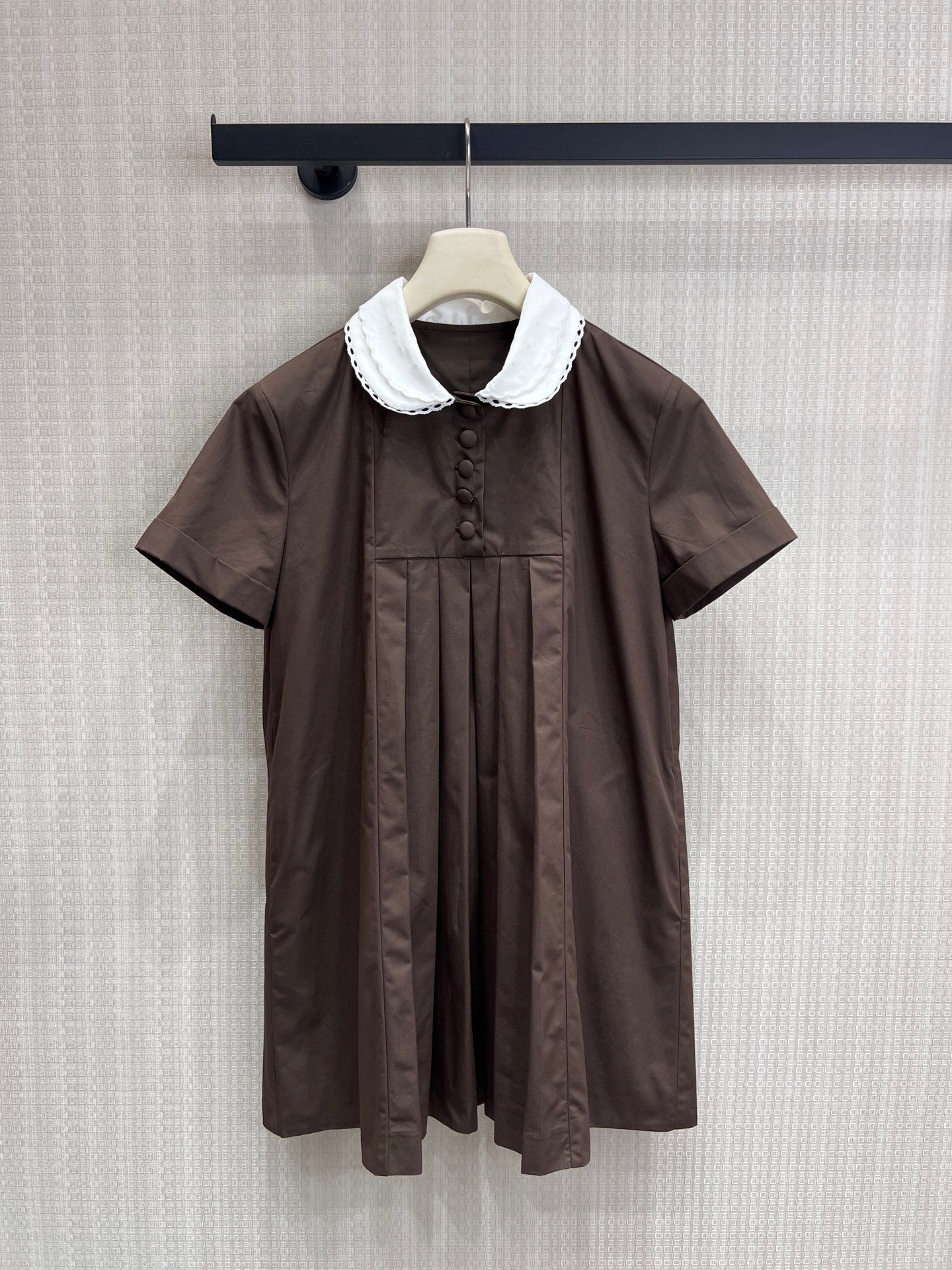Miu Unreleased Dress Coffee Cotton