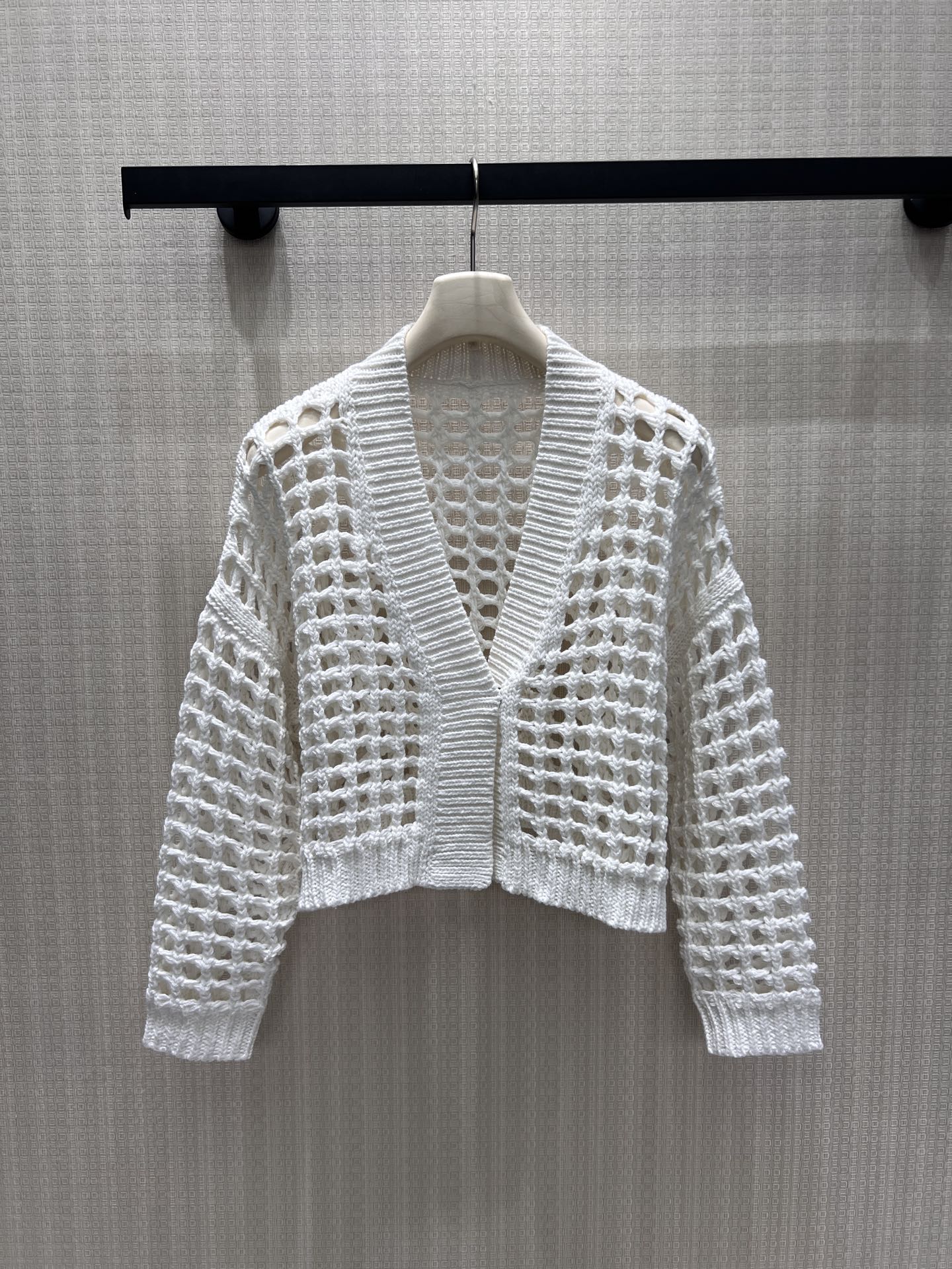 BC Net Cardigan White Jute Cotton Nylon 402801
