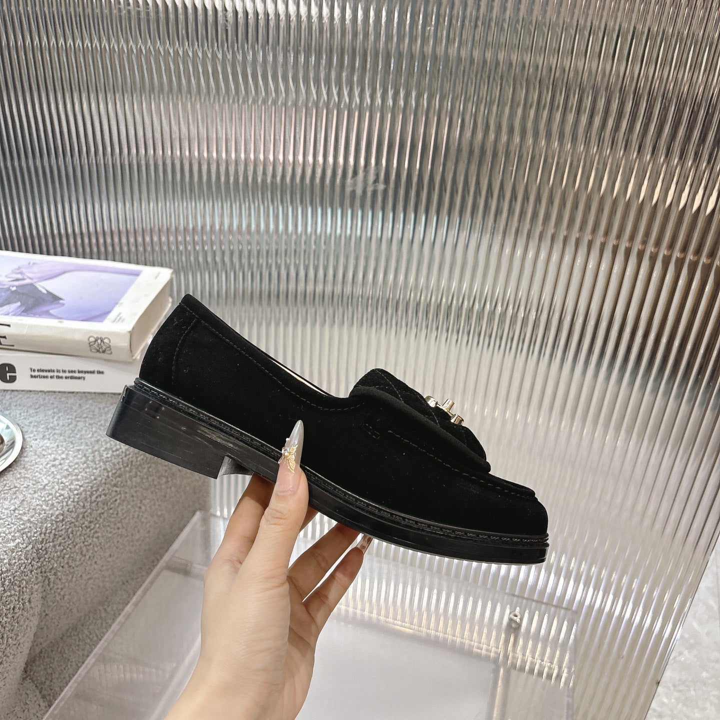 CC SS26 Loafers Black Suede 678940