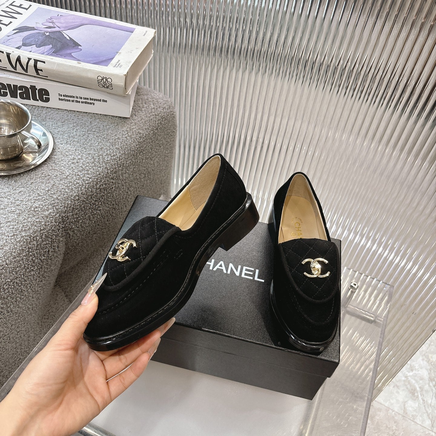 CC SS26 Loafers Black Suede 678940