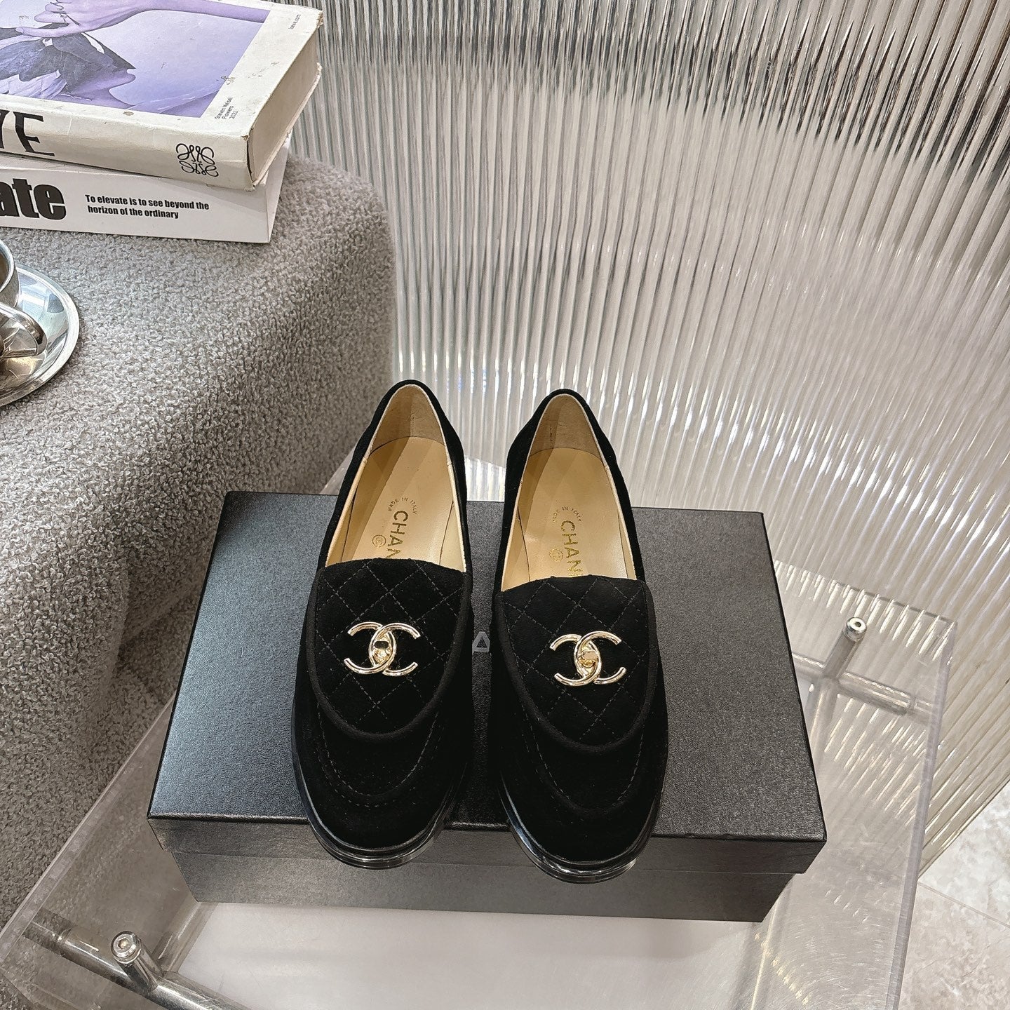 CC SS26 Loafers Black Suede 678940