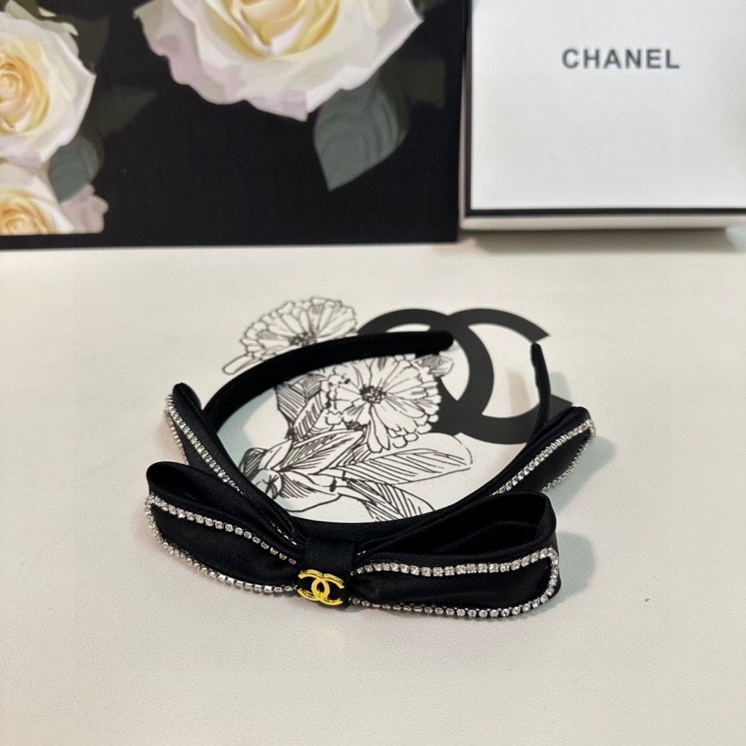 BLACK FABRIC WITH CRYSTAL HAIRBAND 412465