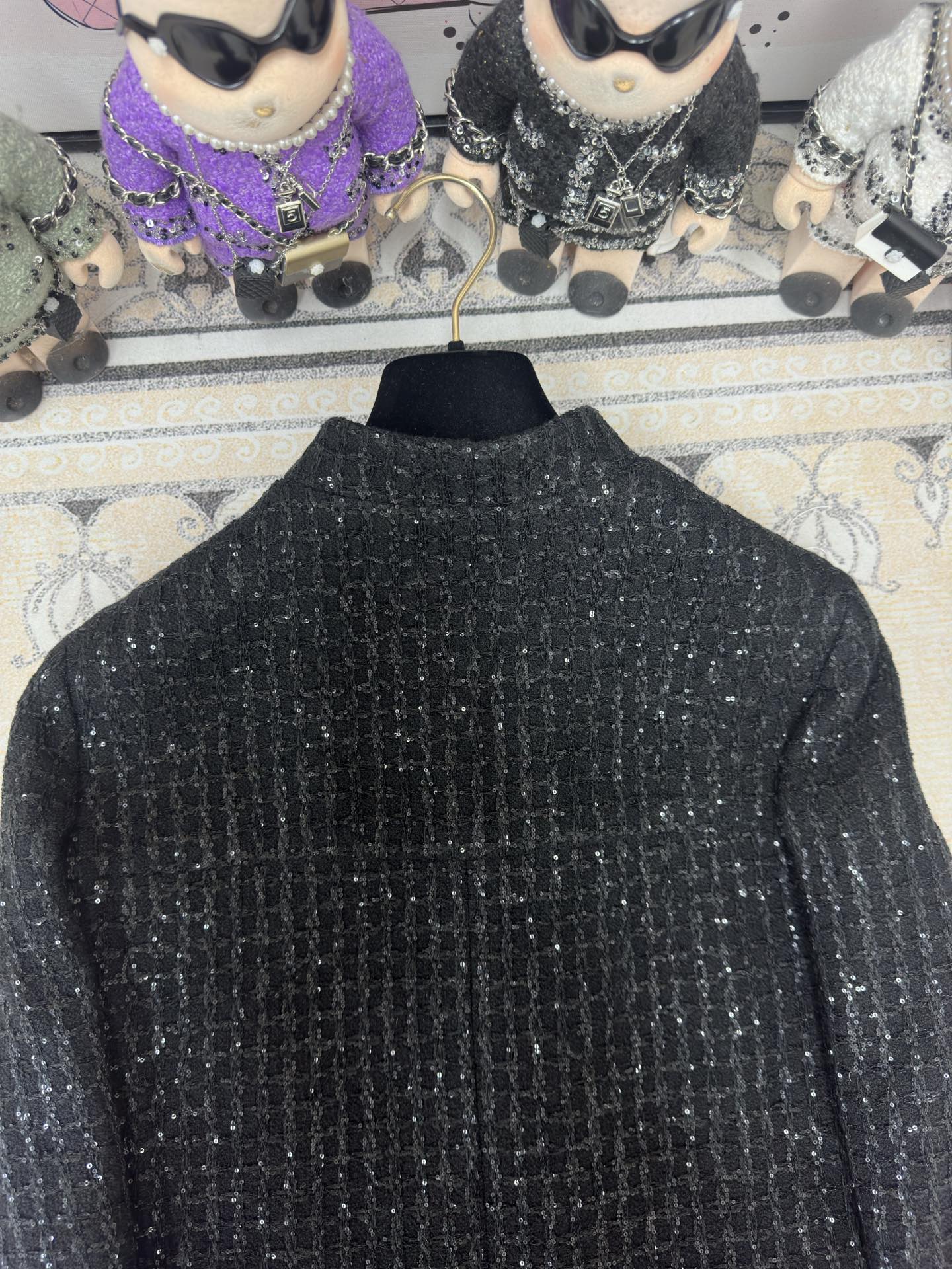CC 25 Tweed Jacket Black Dark Wool Polyamide 251947