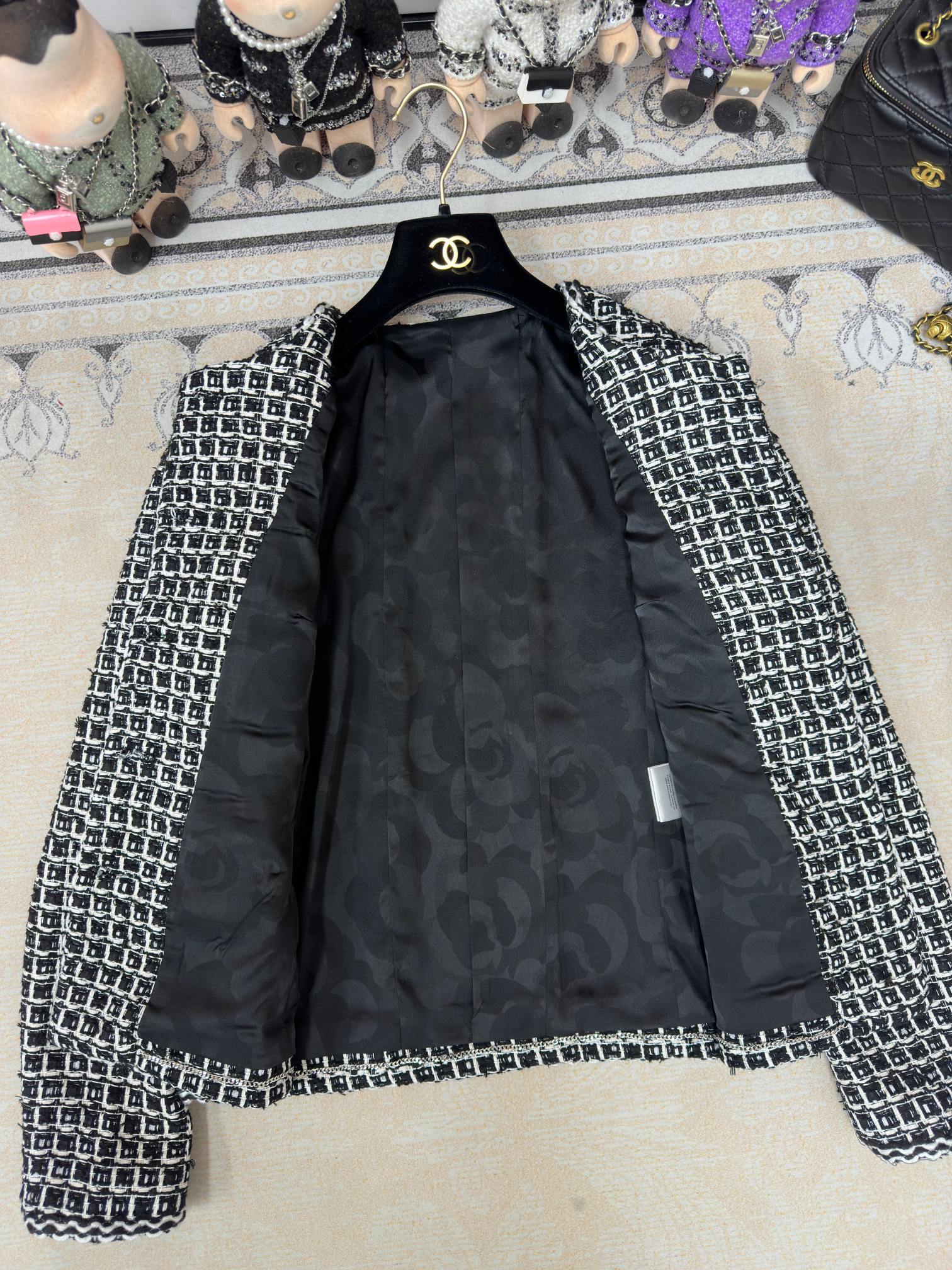 CC 25 Tweed Jacket Black White Cotton Polyester 251964
