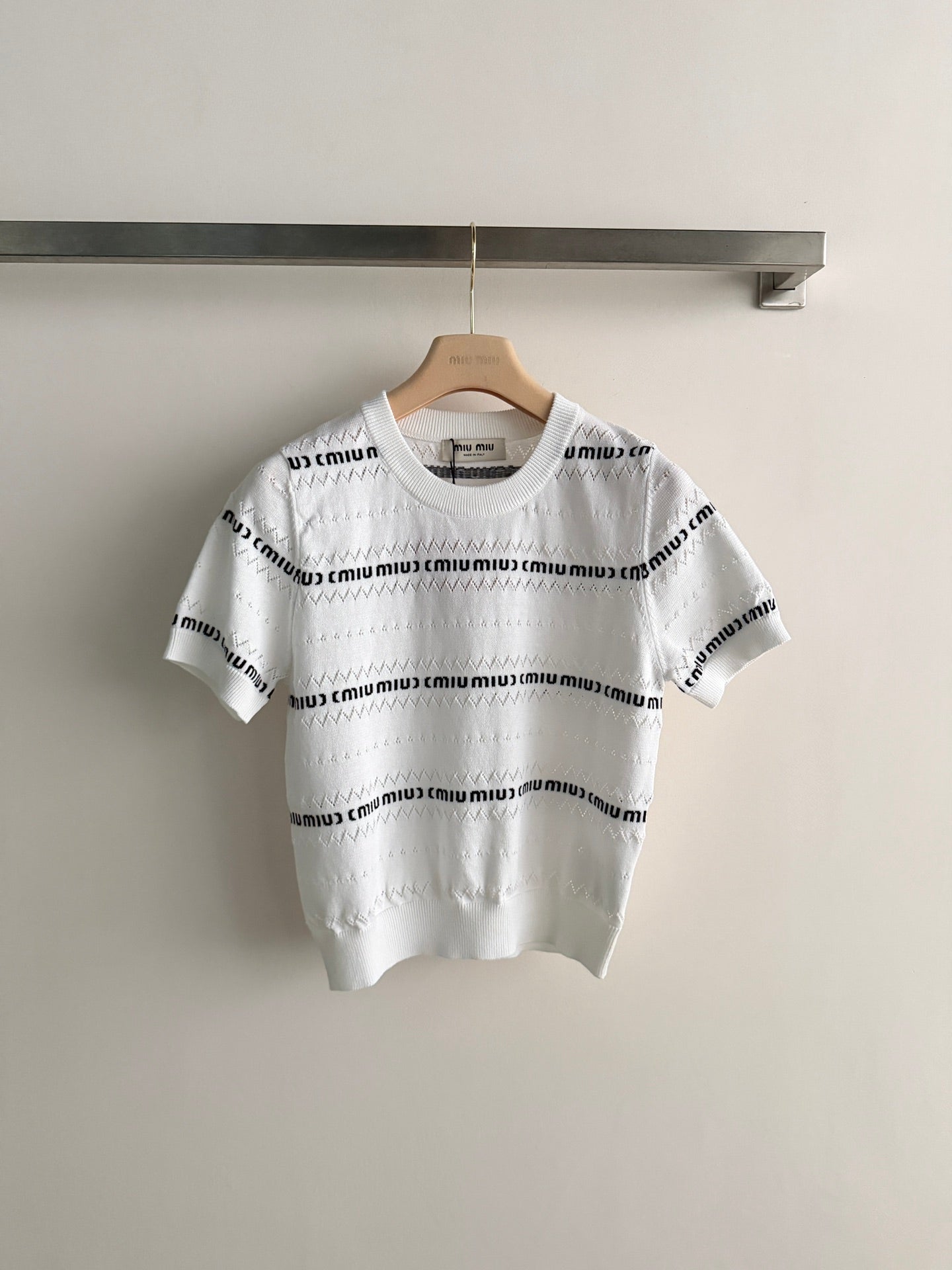 Miu 26s Pullover Black White Knit 363761