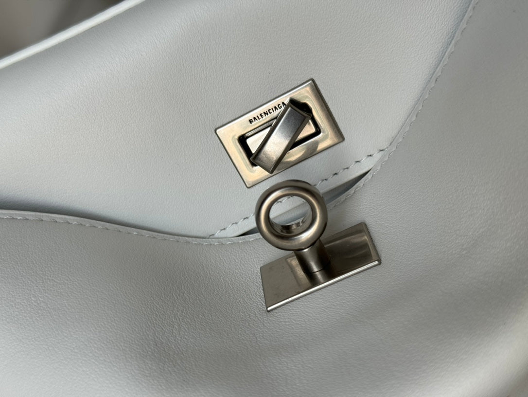 RODEO MINI BAG 22 IN WHITE SMOOTH CALFSKIN SILVER HARDWARE