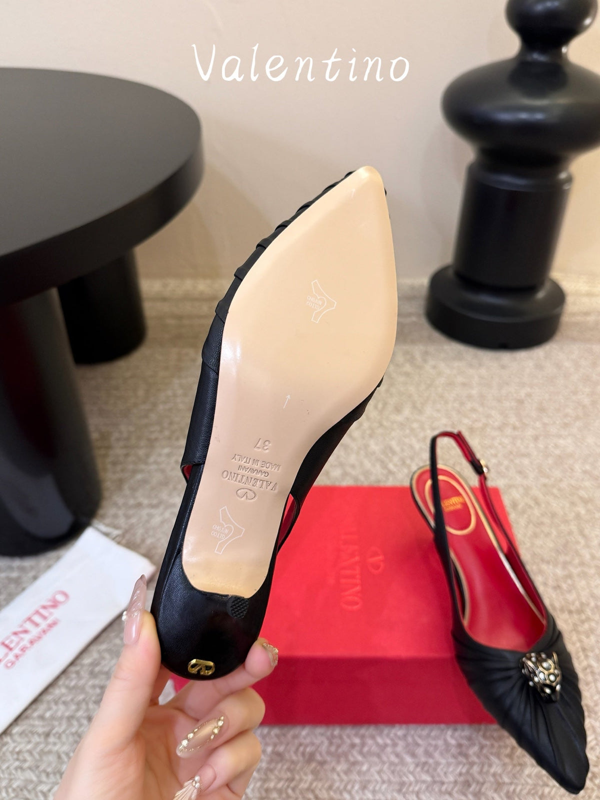 VT 26s Panthea Pumps 55mm Black Goatskin 104724