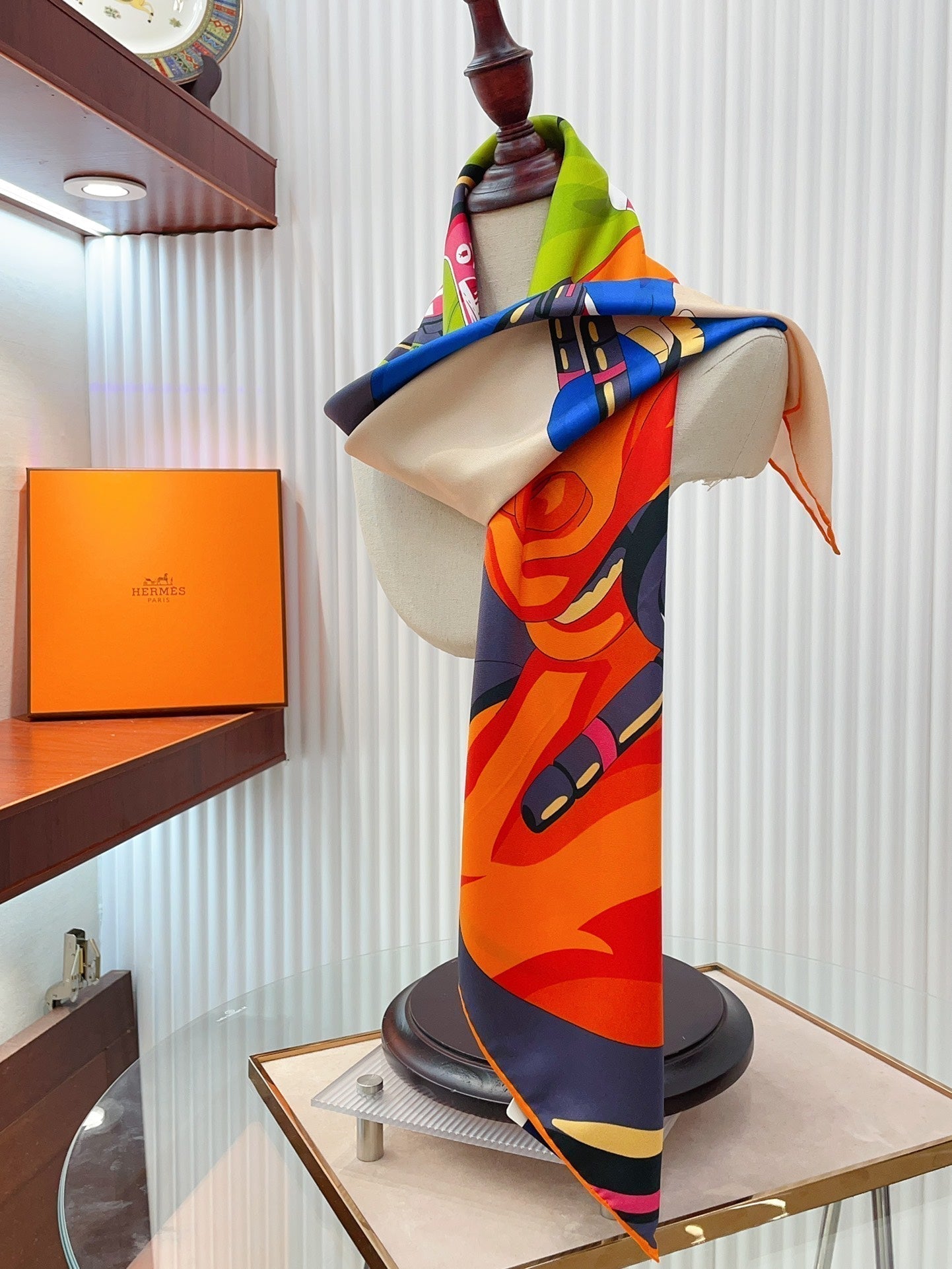 Horse Reality Scarf 90 CM In Colorful Silk Twill 279120