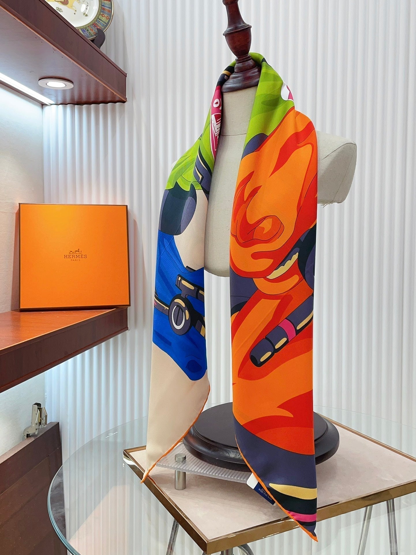 Horse Reality Scarf 90 CM In Colorful Silk Twill 279120