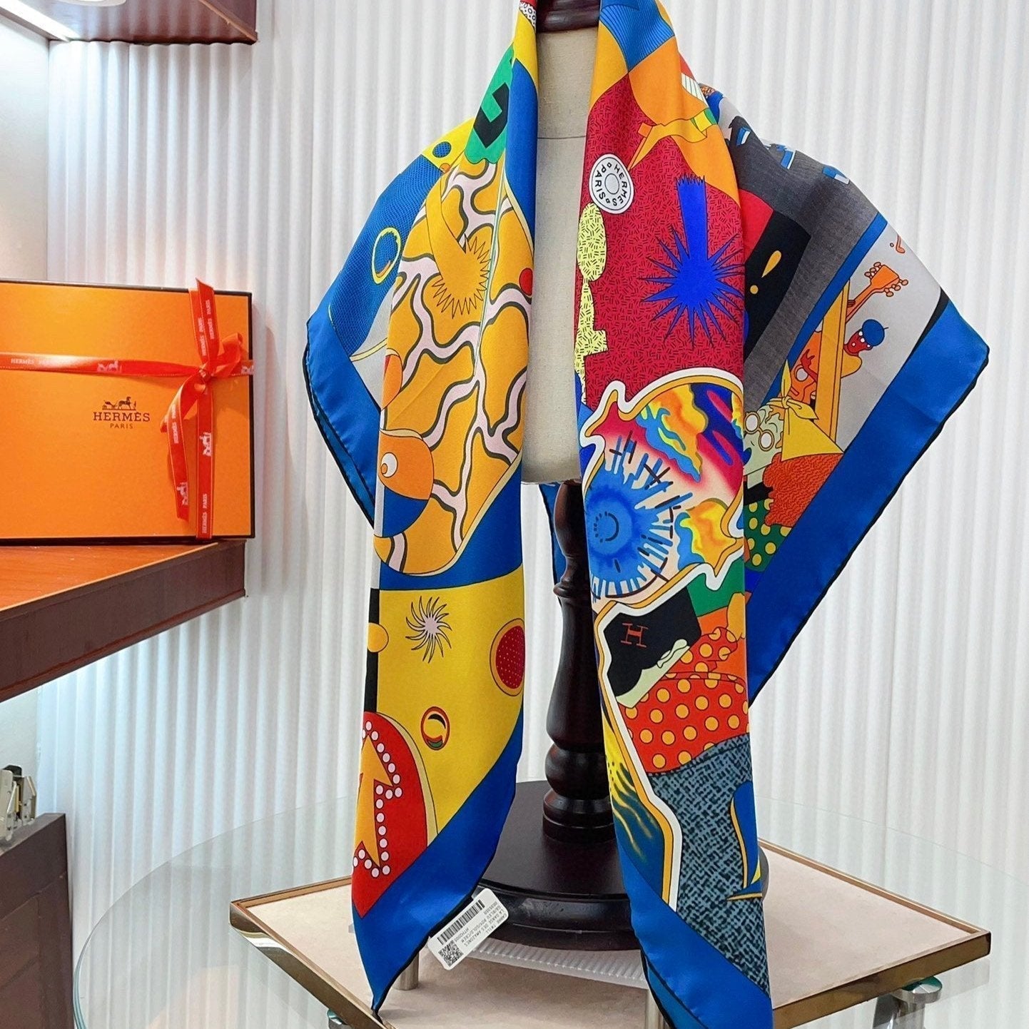 Ca Decoiffe ! Scarf 90 CM In Colorful Silk 206461