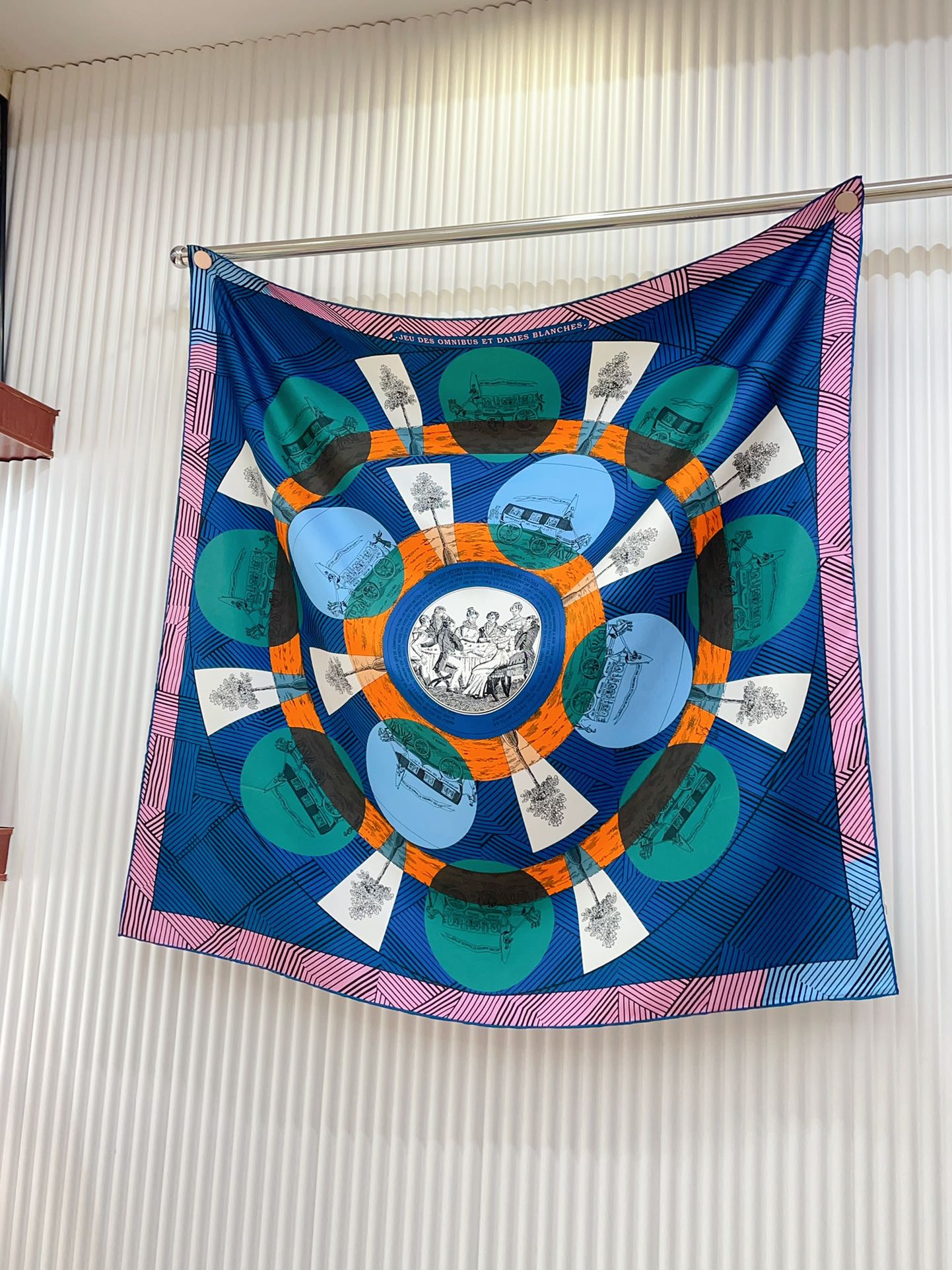 Jeu Des Omnibus Remix Scarf 90 CM In Colorful Silk Twill 211109