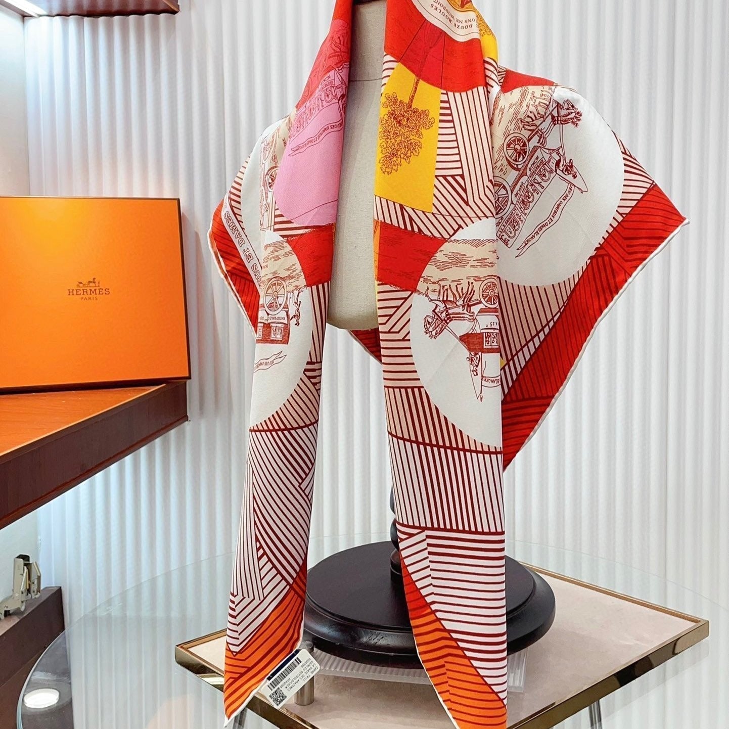 Jeu Des Omnibus Remix Scarf 90 CM In Colorful Silk Twill 211110