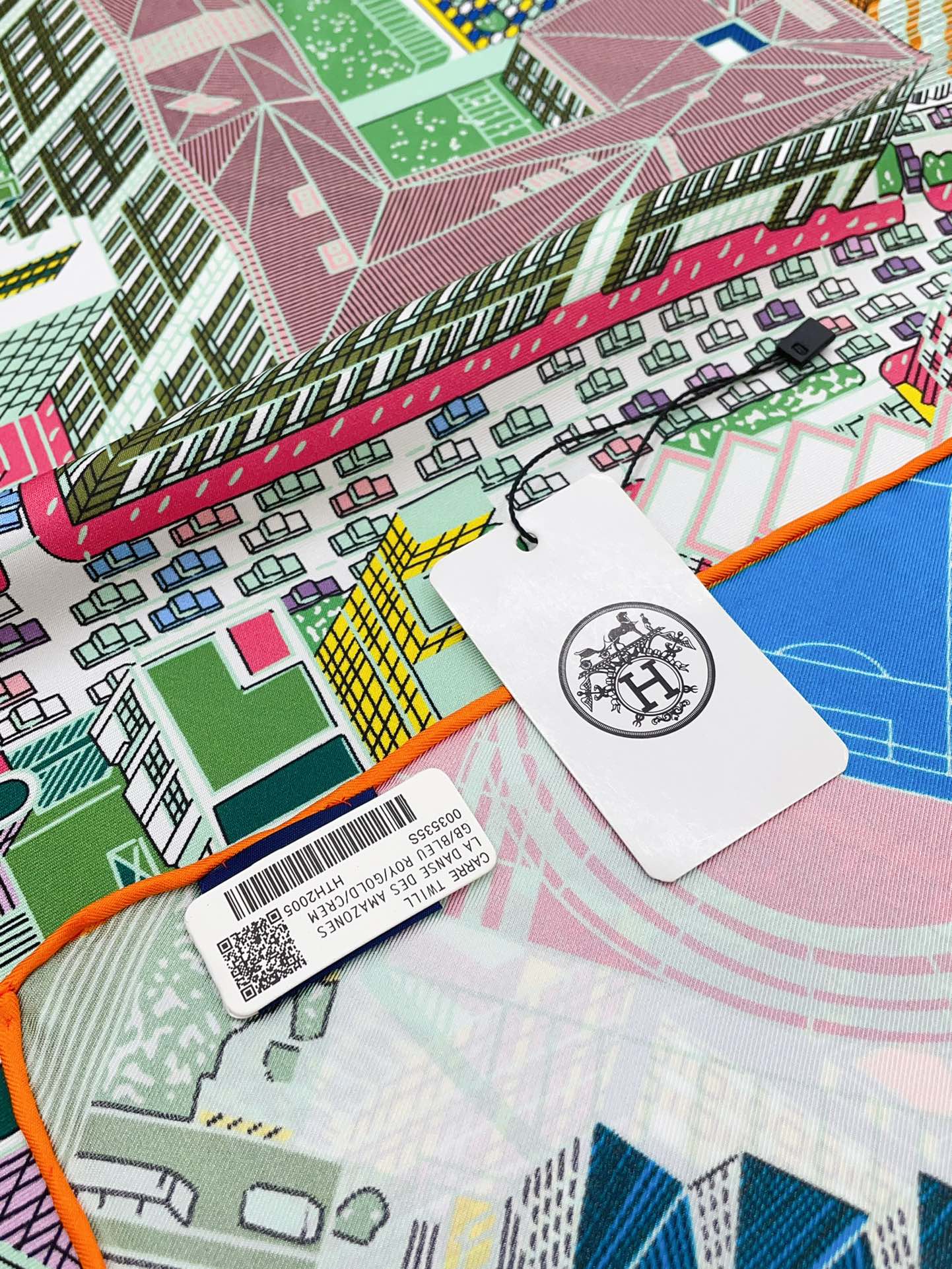 Pantin City scarf 90 CM In Colorful Silk Twill 211113