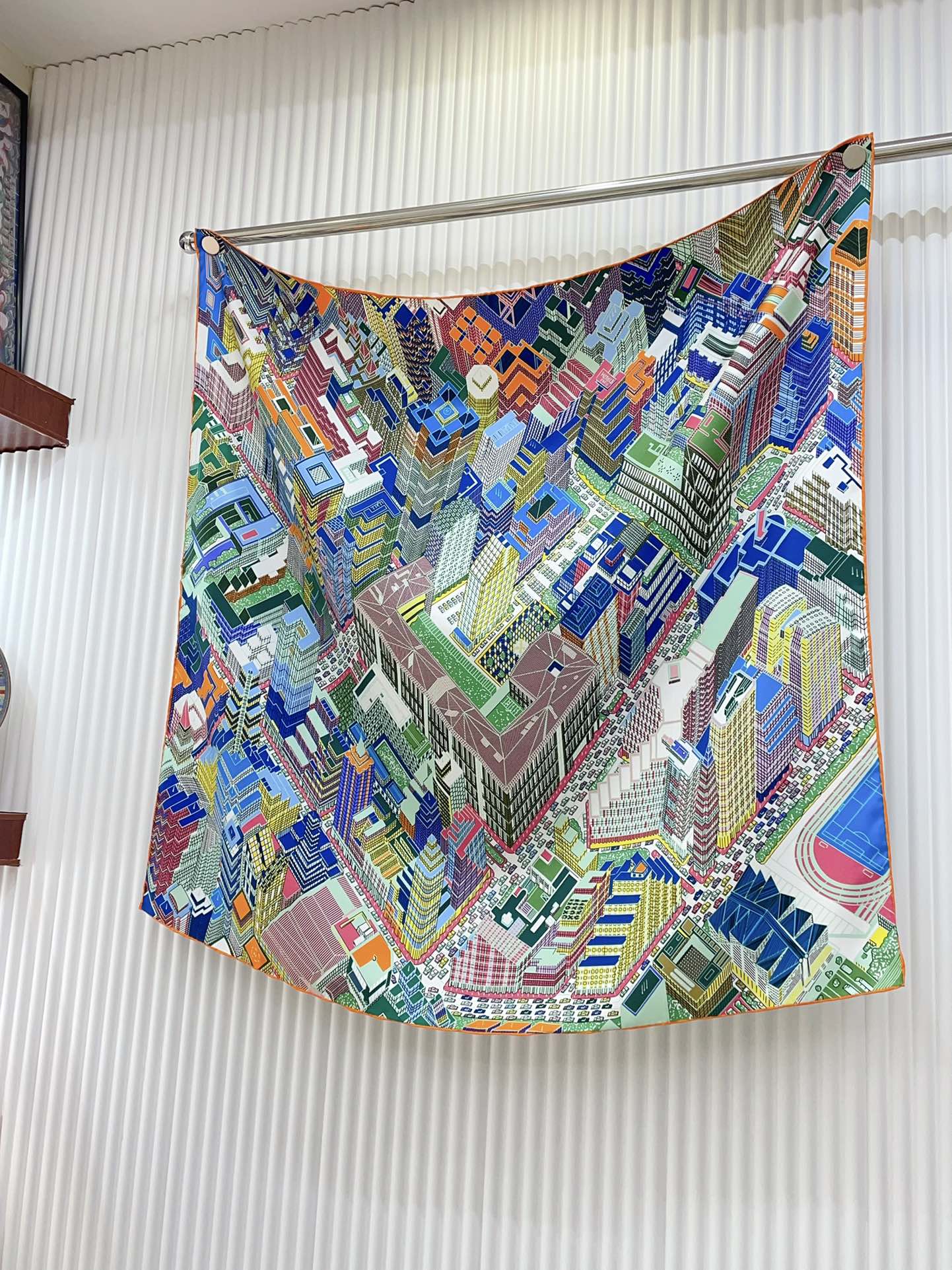 Pantin City scarf 90 CM In Colorful Silk Twill 211113