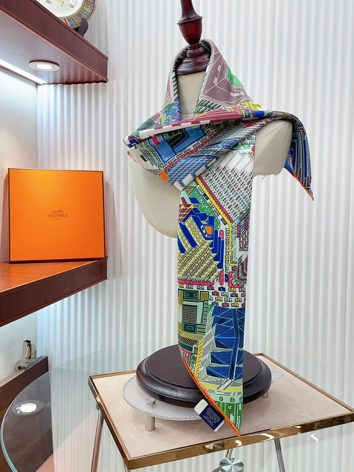 Pantin City scarf 90 CM In Colorful Silk Twill 211113