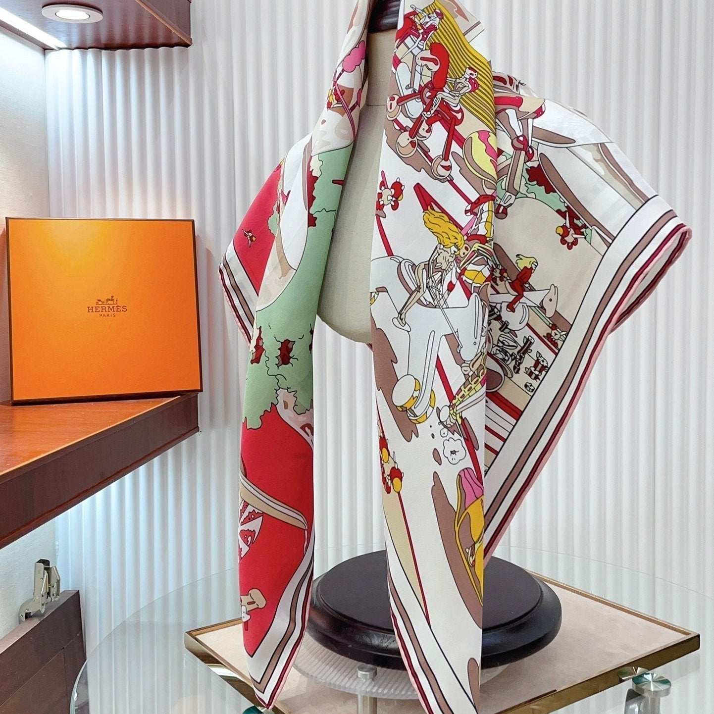 Locomotion Shawl 90 CM In Colorful Silk Twill 225467