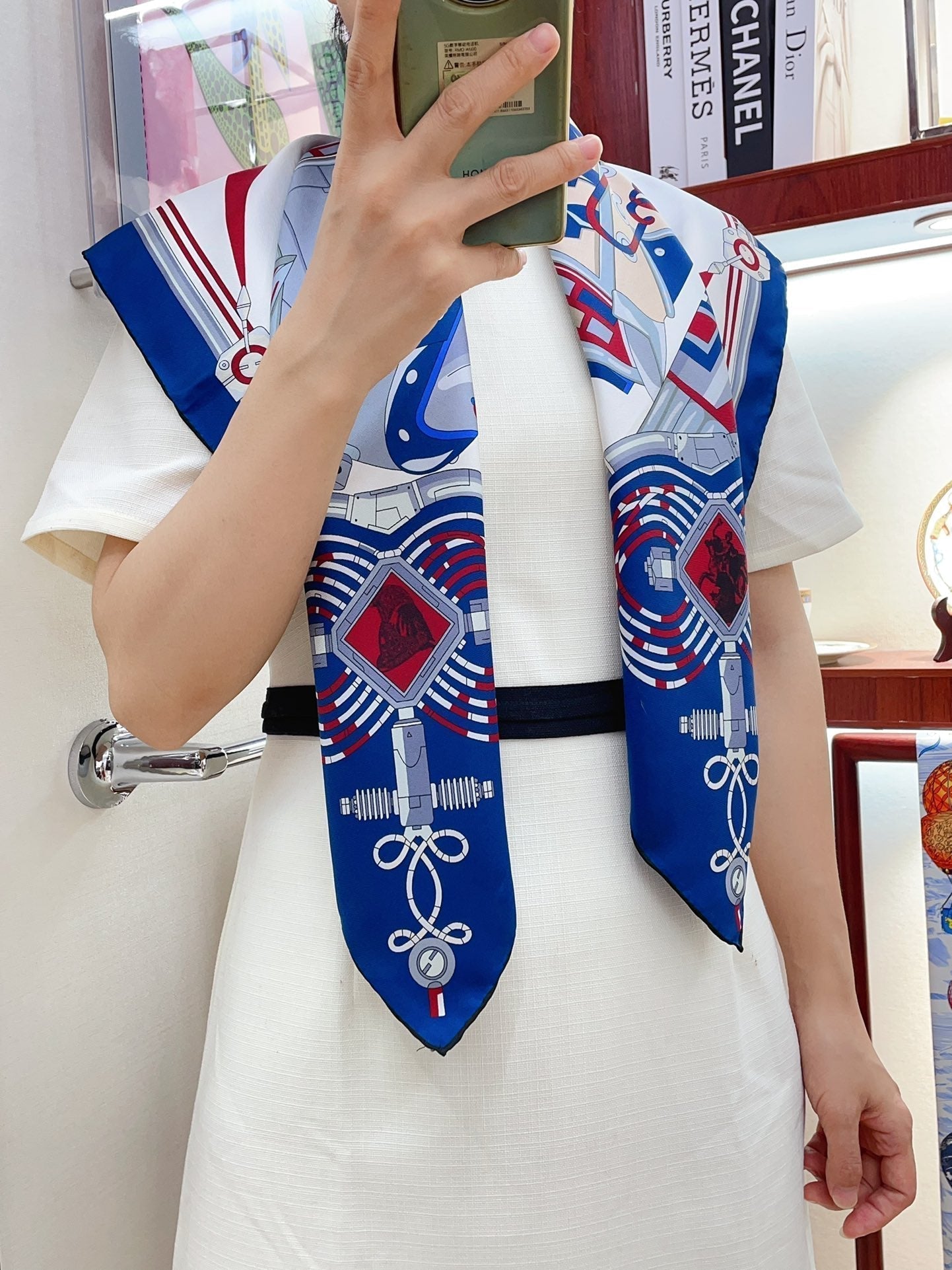 Neo Brandebourgs Scarf 90 CM In Colorful Silk Twill 257433