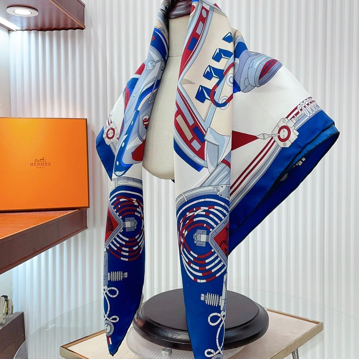 Neo Brandebourgs Scarf 90 CM In Colorful Silk Twill 257433