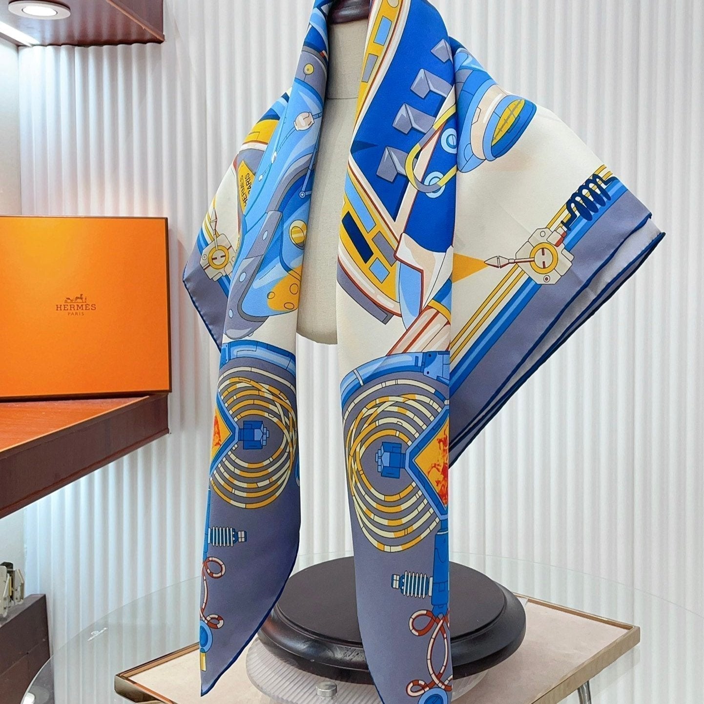 Neo Brandebourgs Scarf 90 CM In Colorful Silk Twill 257434
