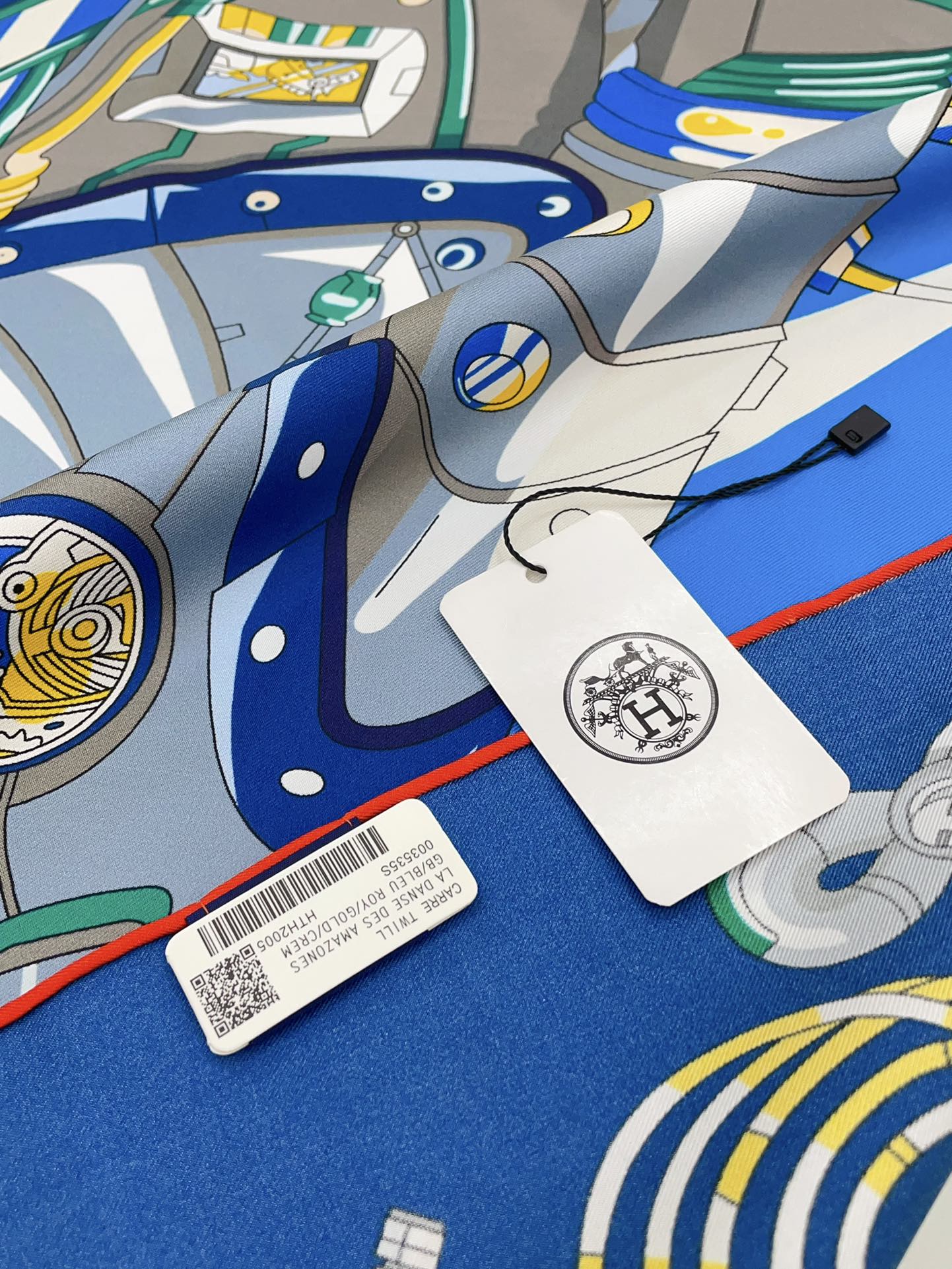 Neo Brandebourgs Scarf 90 CM In Colorful Silk Twill 257435