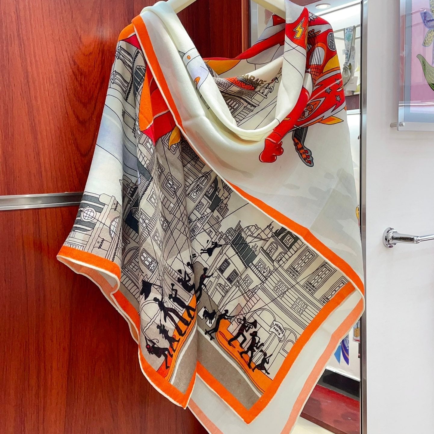 Parade Scarf 140 CM In Colorful Cashmere And Silk 340181
