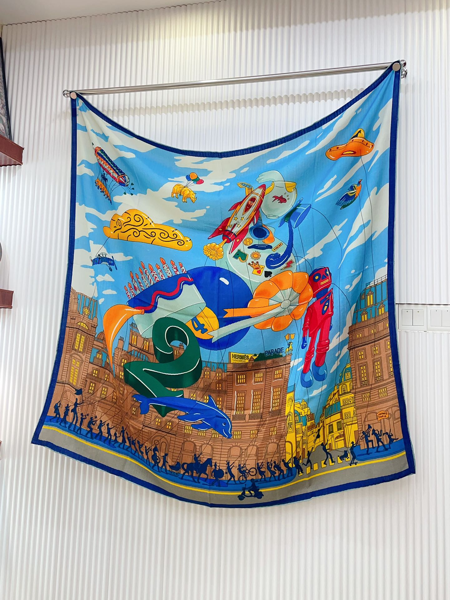Parade Scarf 140 CM In Colorful Cashmere And Silk 340182