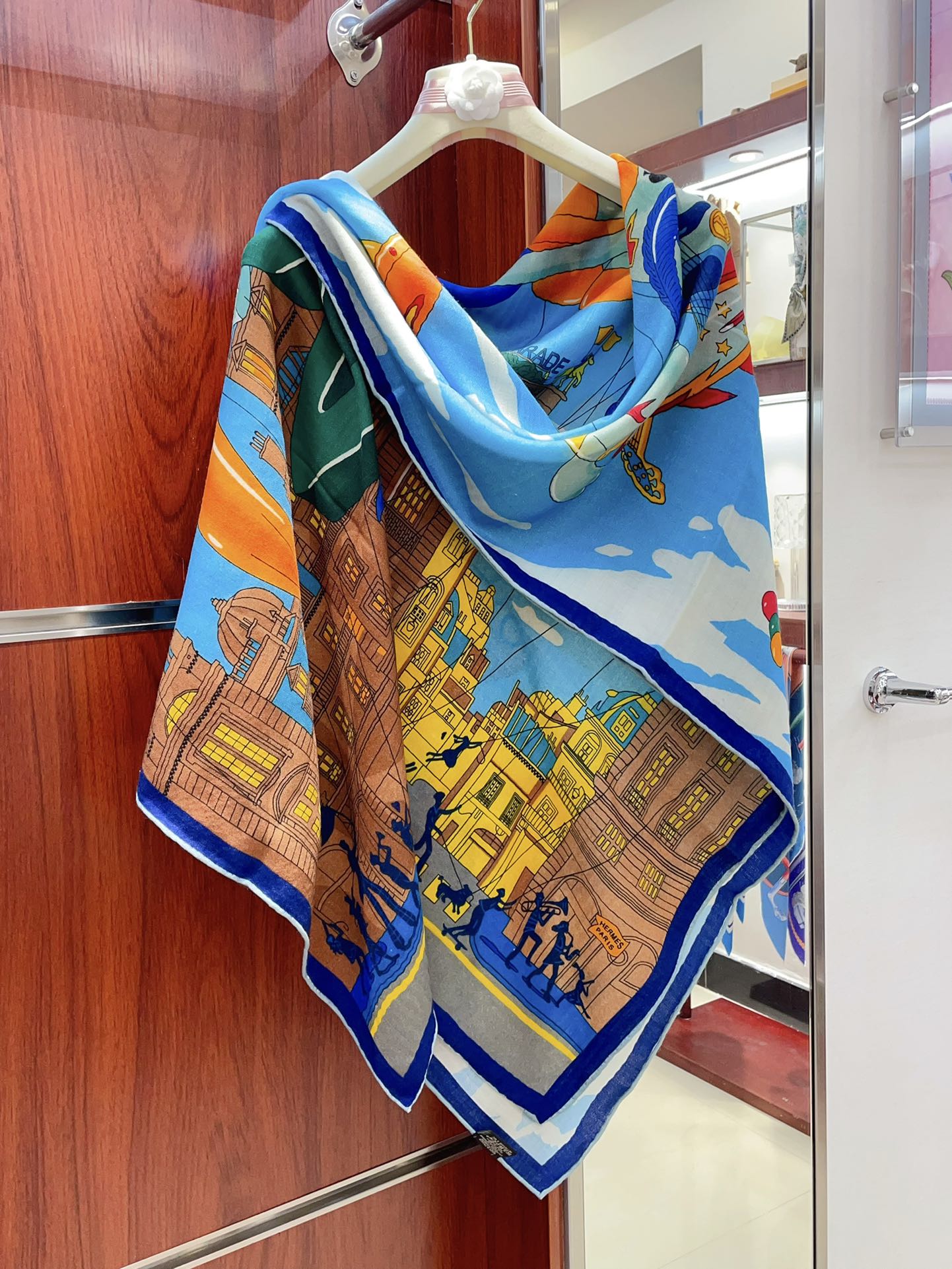 Parade Scarf 140 CM In Colorful Cashmere And Silk 340182