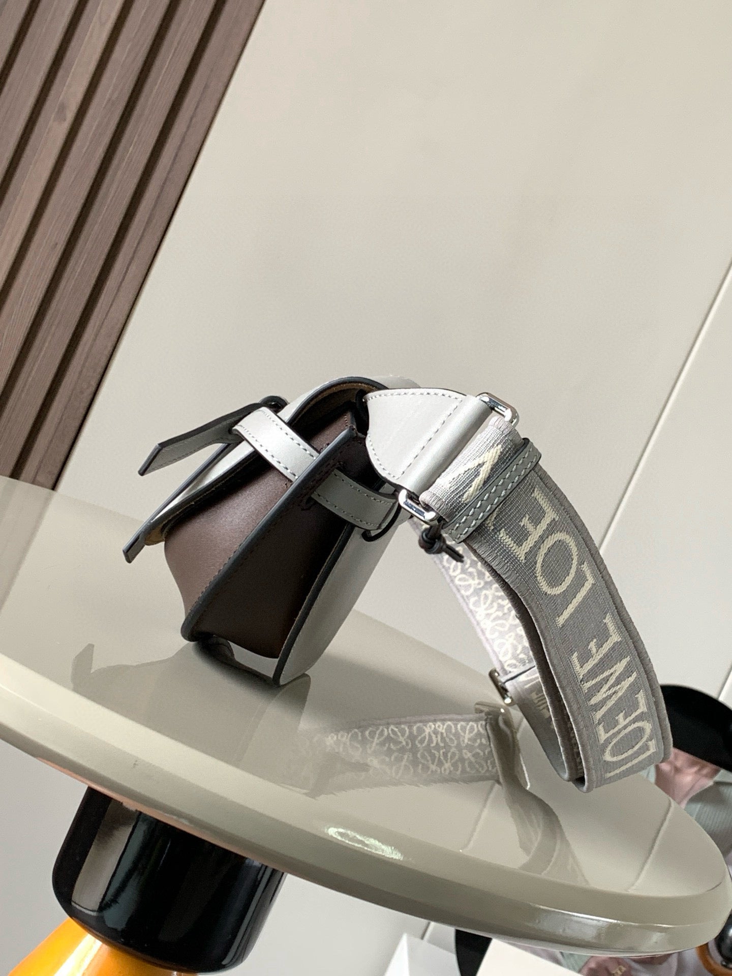 Loewe Mini Gate Dual Bag Light Grey Calfskin