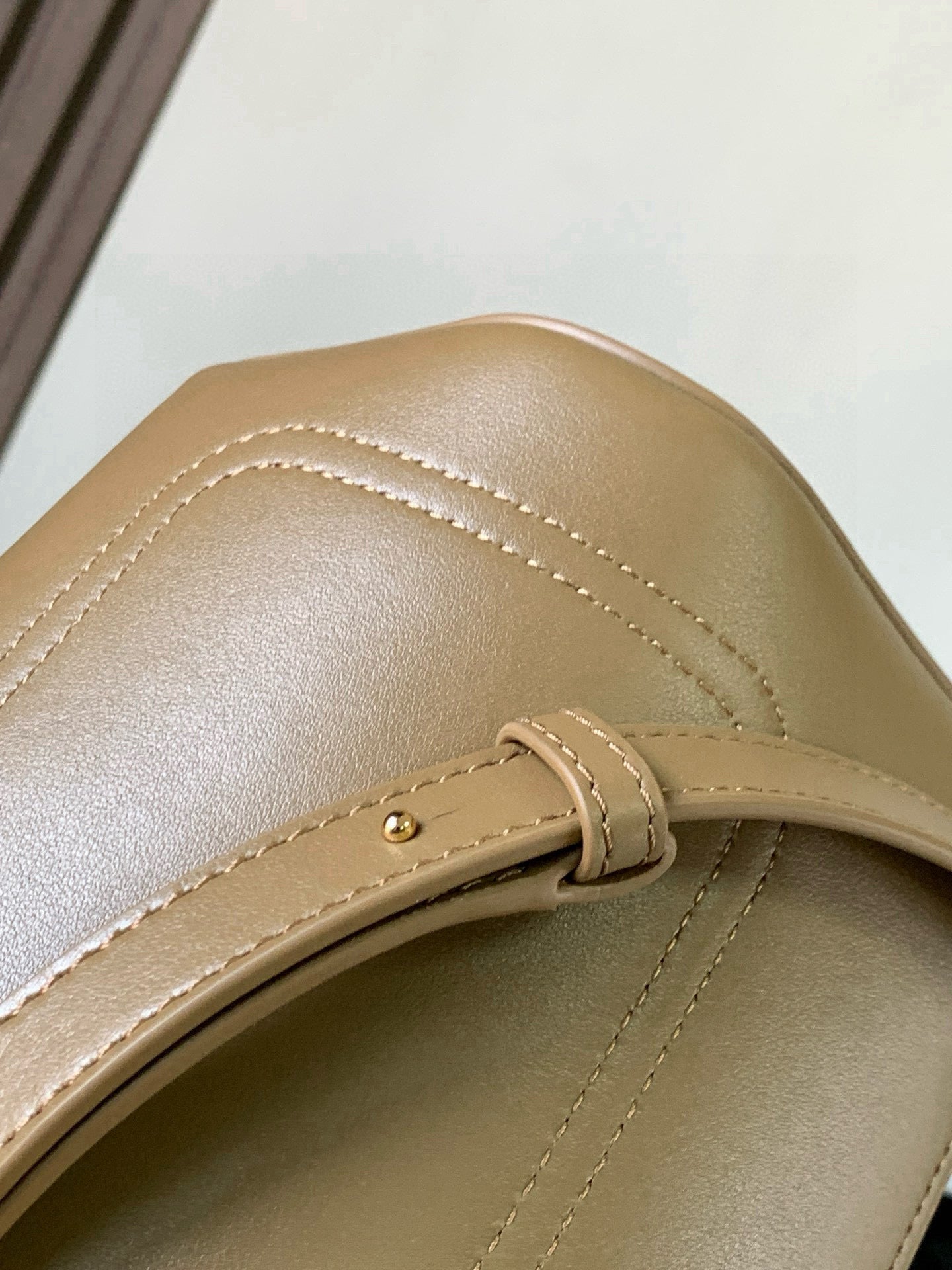 Loewe Mini Pebble Bucket Bag Bronze Brown Smooth Calfskin