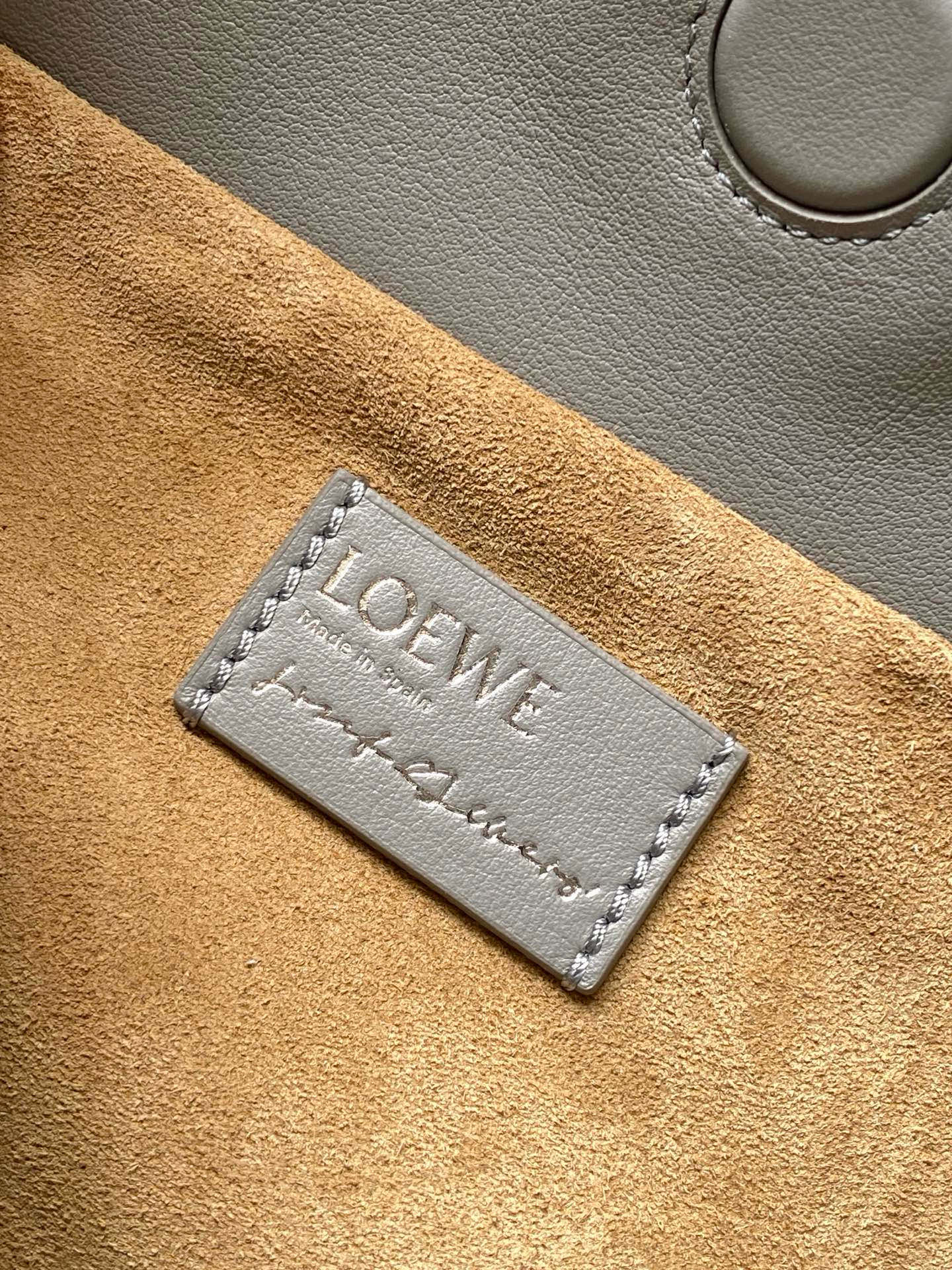 Loewe Medium Flamenco Clutch Grey White Black Nappa Calfskin